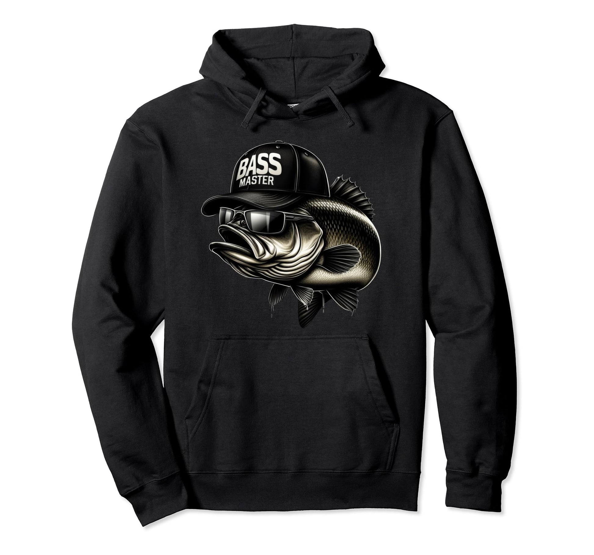 Big Bass Fish Master Dad Papa Trucker Hoodie - Unique Graphic for Adults - T-Shirt, Sweatshirt, Hoodie
