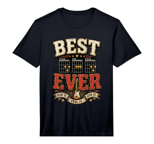 Best Dad Ever Guitar Chords Rock Music T-Shirt - Streetwear Style Unisex - T-Shirt, Sweatshirt, Hoodie
