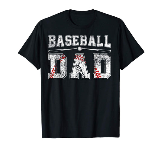 Baseball Dad Fathers Day Daddy Papa Father T-Shirt - Graphic Print Unisex - T-Shirt, Sweatshirt, Hoodie