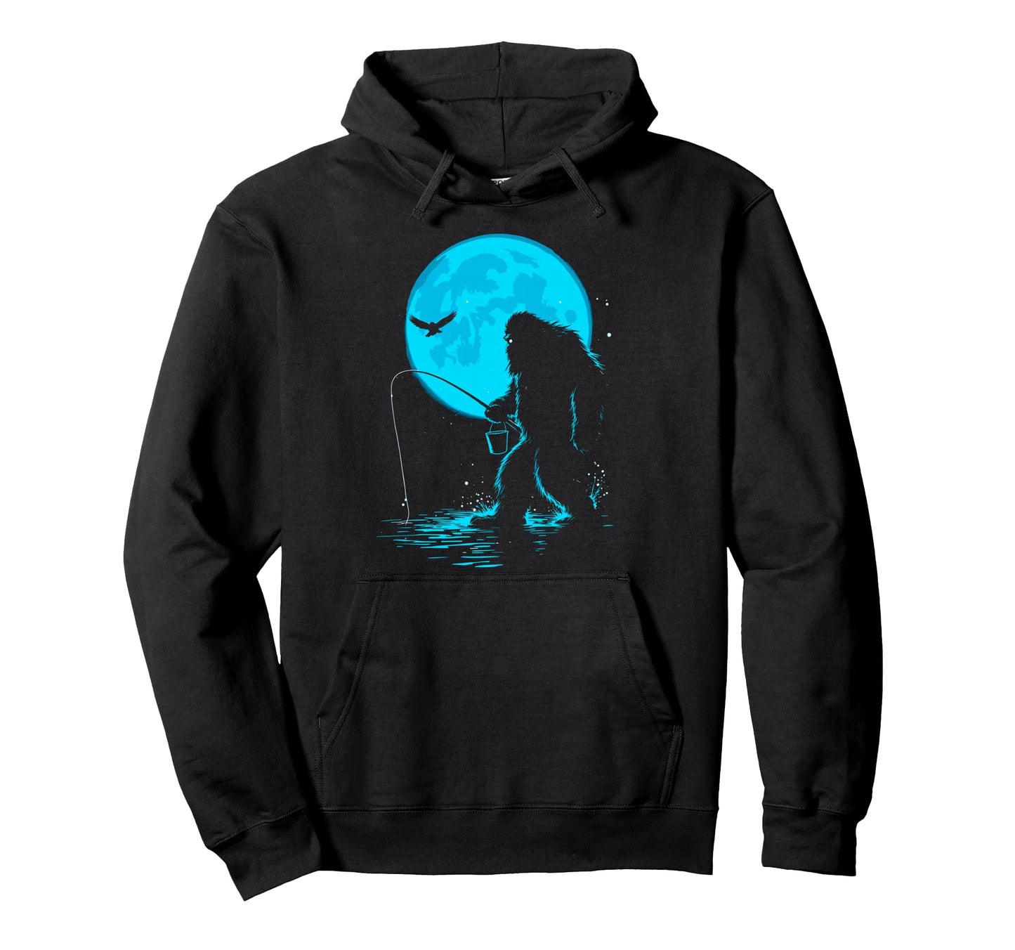 Bassquatch Sasquatch Fisher Bass Fishing Hoodie - Minimalist Print Unisex - T-Shirt, Sweatshirt, Hoodie