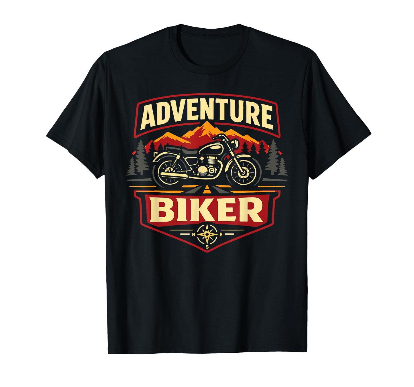 Motorcycle Biker Adventure Biker T-Shirt - Trendy Graphic for Adults - T-Shirt, Sweatshirt, Hoodie