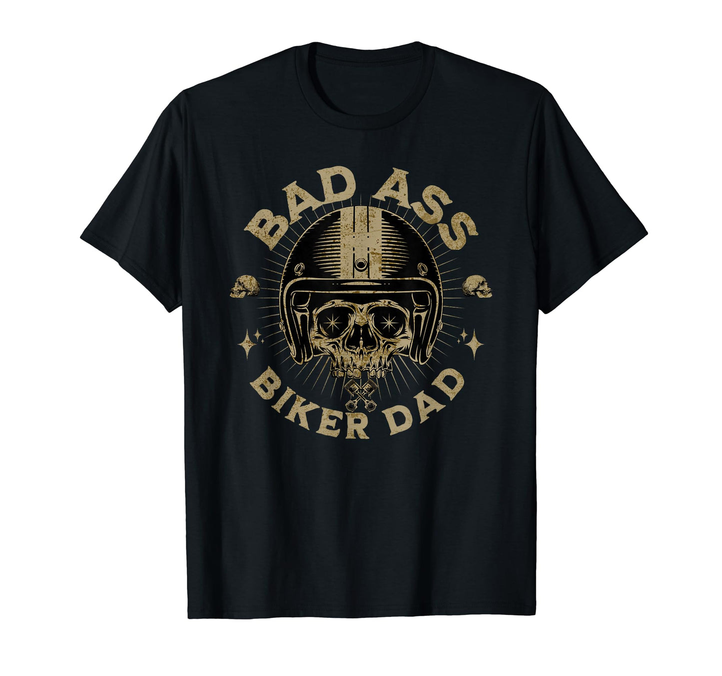 Bad Ass Biker Dad Fathers Day T-Shirt - Minimalist Print for Adults - T-Shirt, Sweatshirt, Hoodie