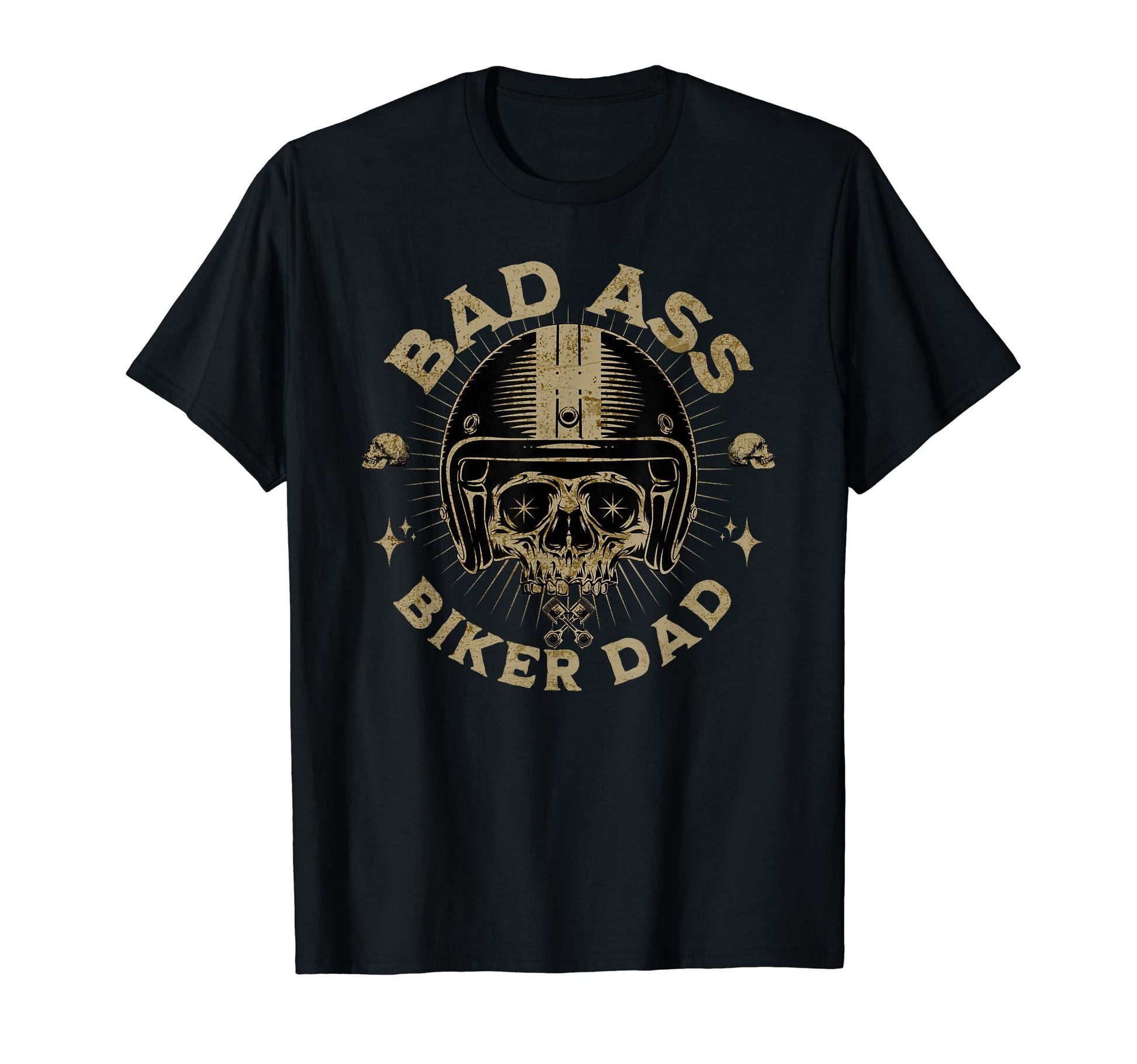 Bad Ass Biker Dad Fathers Day T-Shirt - Minimalist Print for Adults - T-Shirt, Sweatshirt, Hoodie