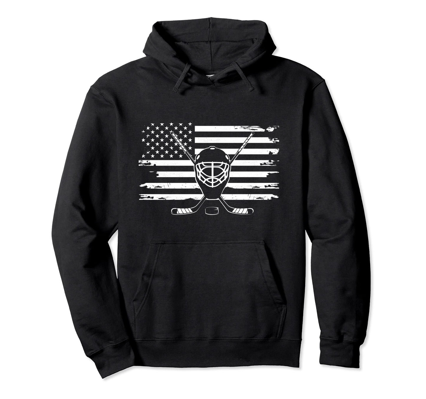 American Flag Hockey Hockey Hoodie - Custom Art Print Unisex - T-Shirt, Sweatshirt, Hoodie
