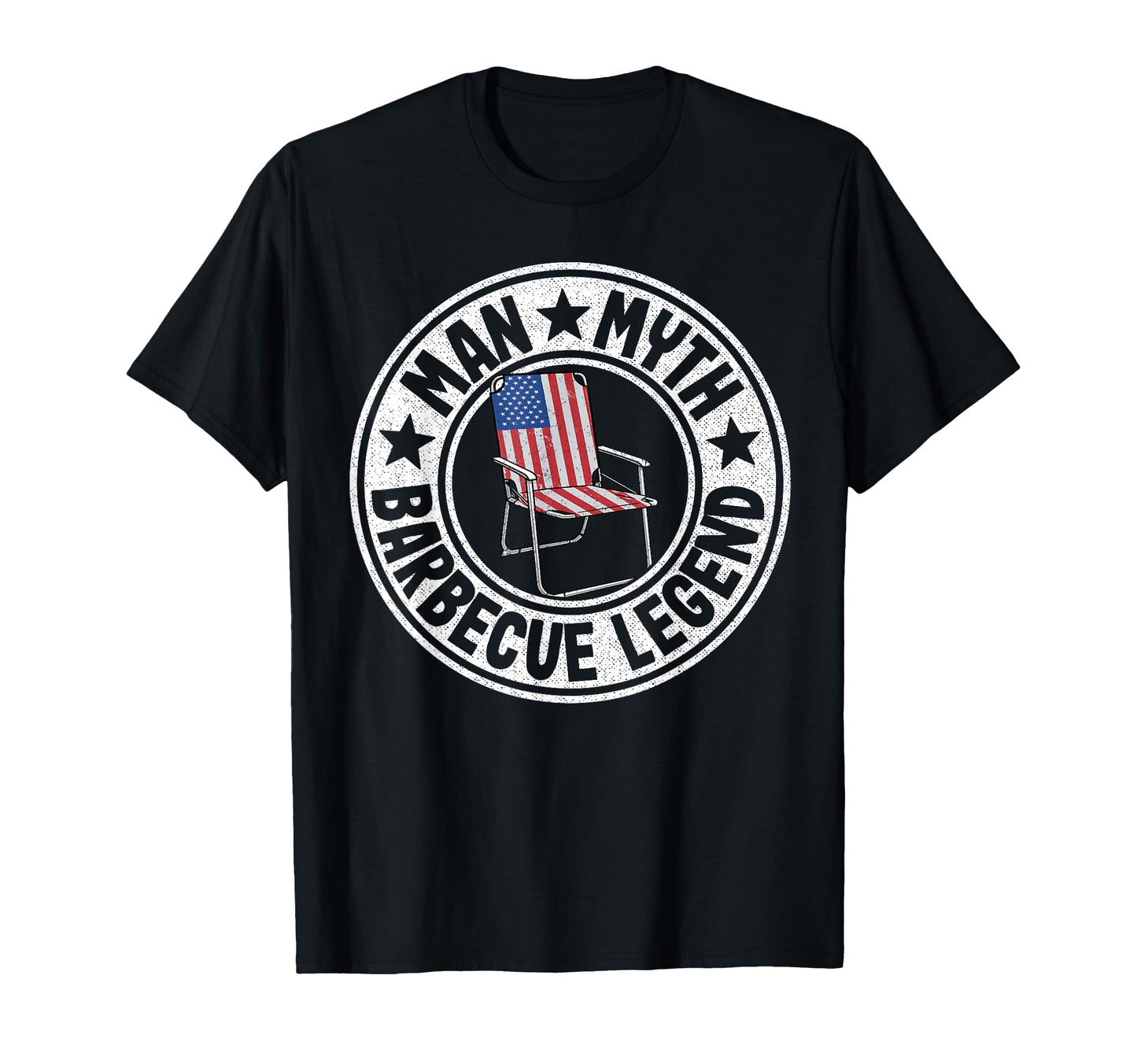 Myth Barbecue Legend Dad Bbq American Flag T-Shirt - Graphic Print Unisex - T-Shirt, Sweatshirt, Hoodie