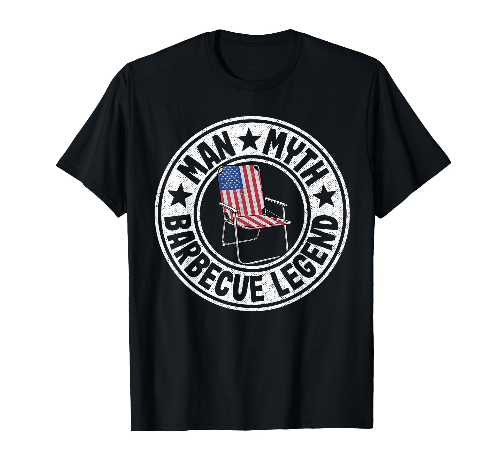 Myth Barbecue Legend Dad Bbq American Flag T-Shirt - Graphic Print Unisex - T-Shirt, Sweatshirt, Hoodie
