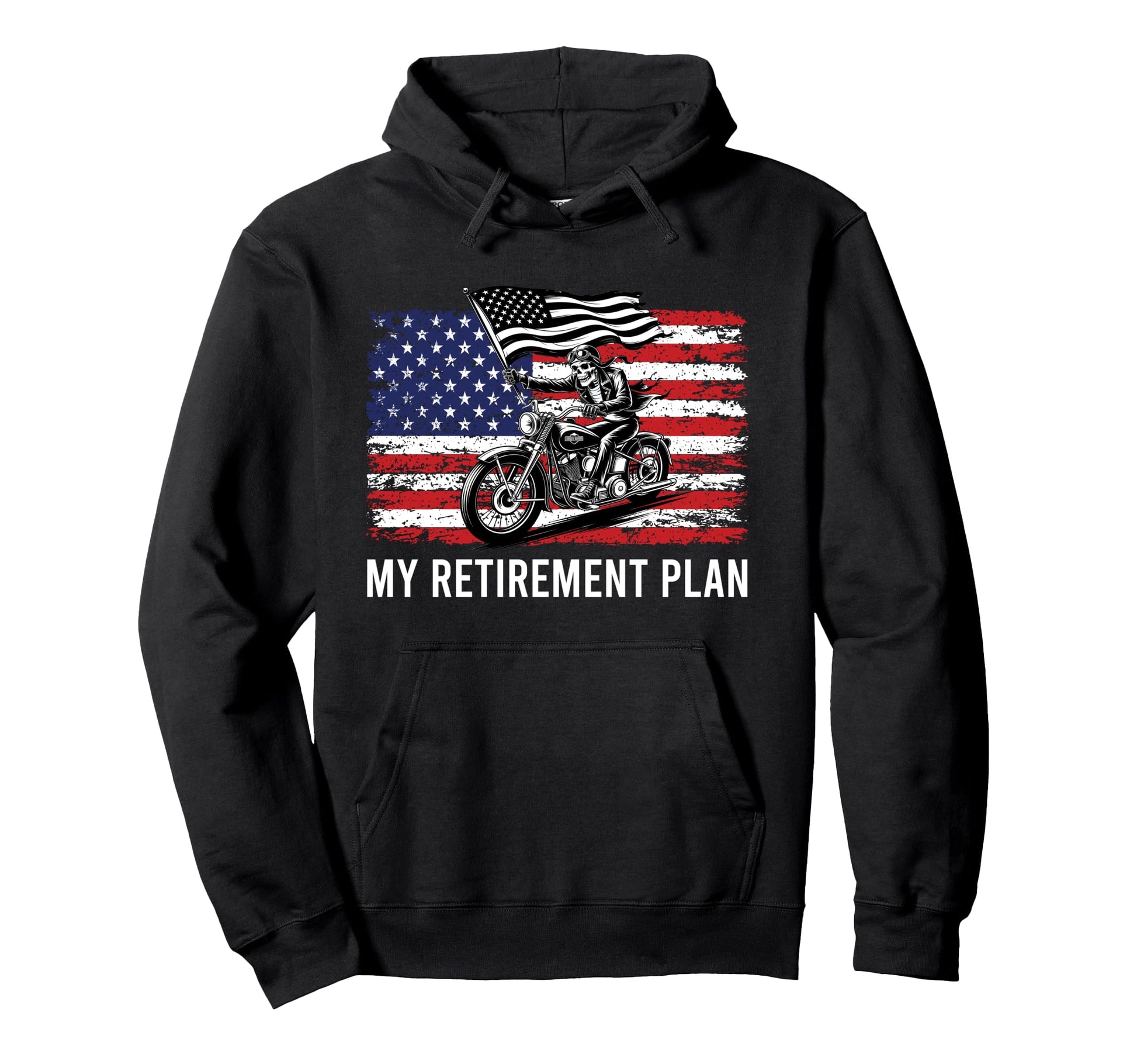 My Retirement Plan Retired Biker Dad Hoodie - Minimalist Print Men Women - T-Shirt, Sweatshirt, Hoodie