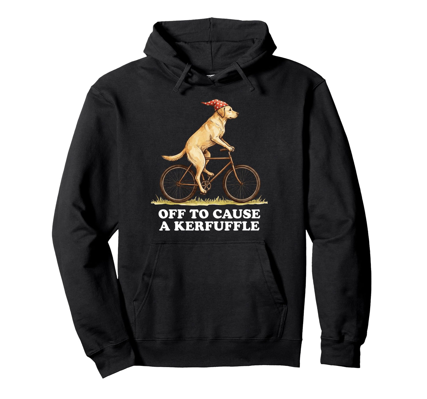 Off To Cause Kerfuffle Labrador Retriever Hoodie - Minimalist Print Unisex - T-Shirt, Sweatshirt, Hoodie