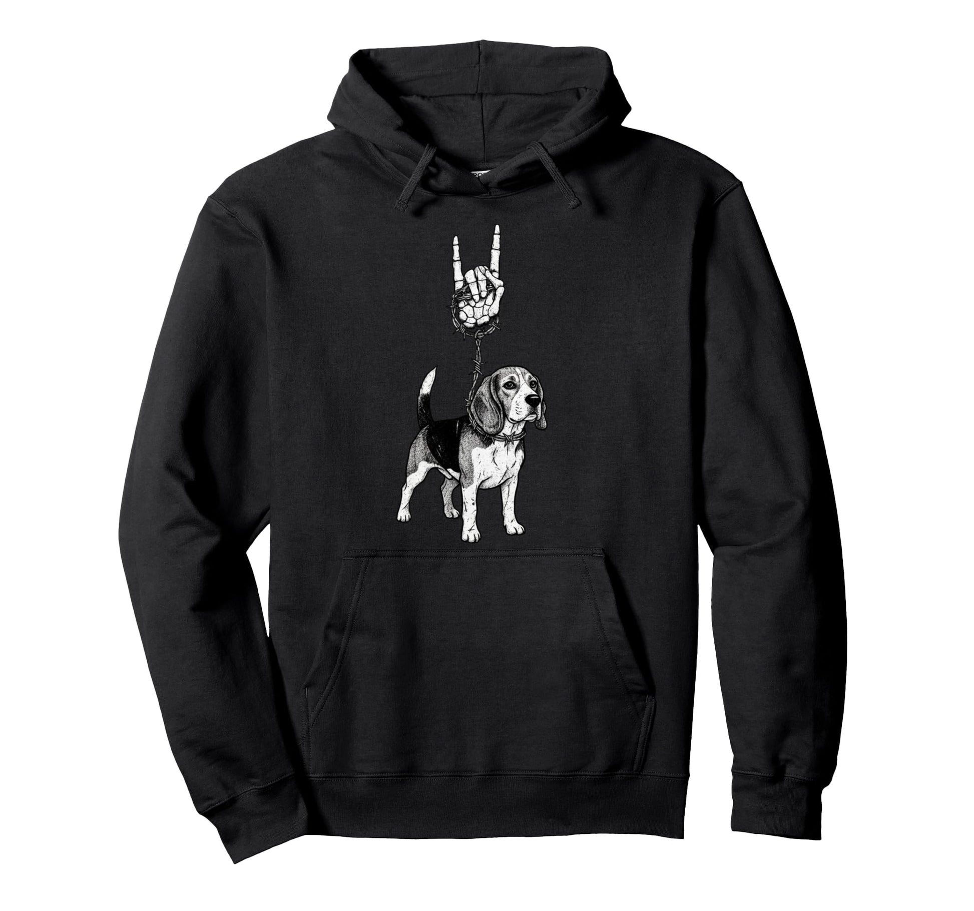 Beagle Dog Lover Goth Alt Metal Emo Hoodie - Unique Graphic Unisex - T-Shirt, Sweatshirt, Hoodie