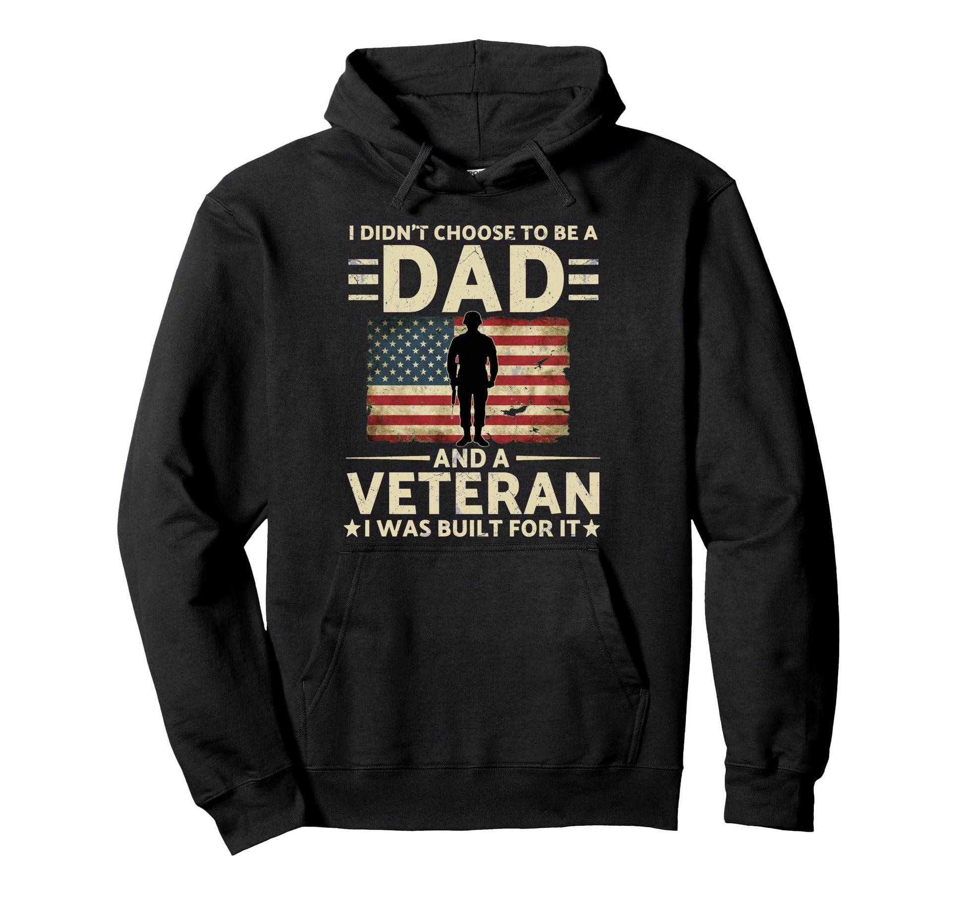 I Didnt Choose To Be Dad And Veteran I Hoodie - Minimalist Print Unisex - T-Shirt, Sweatshirt, Hoodie