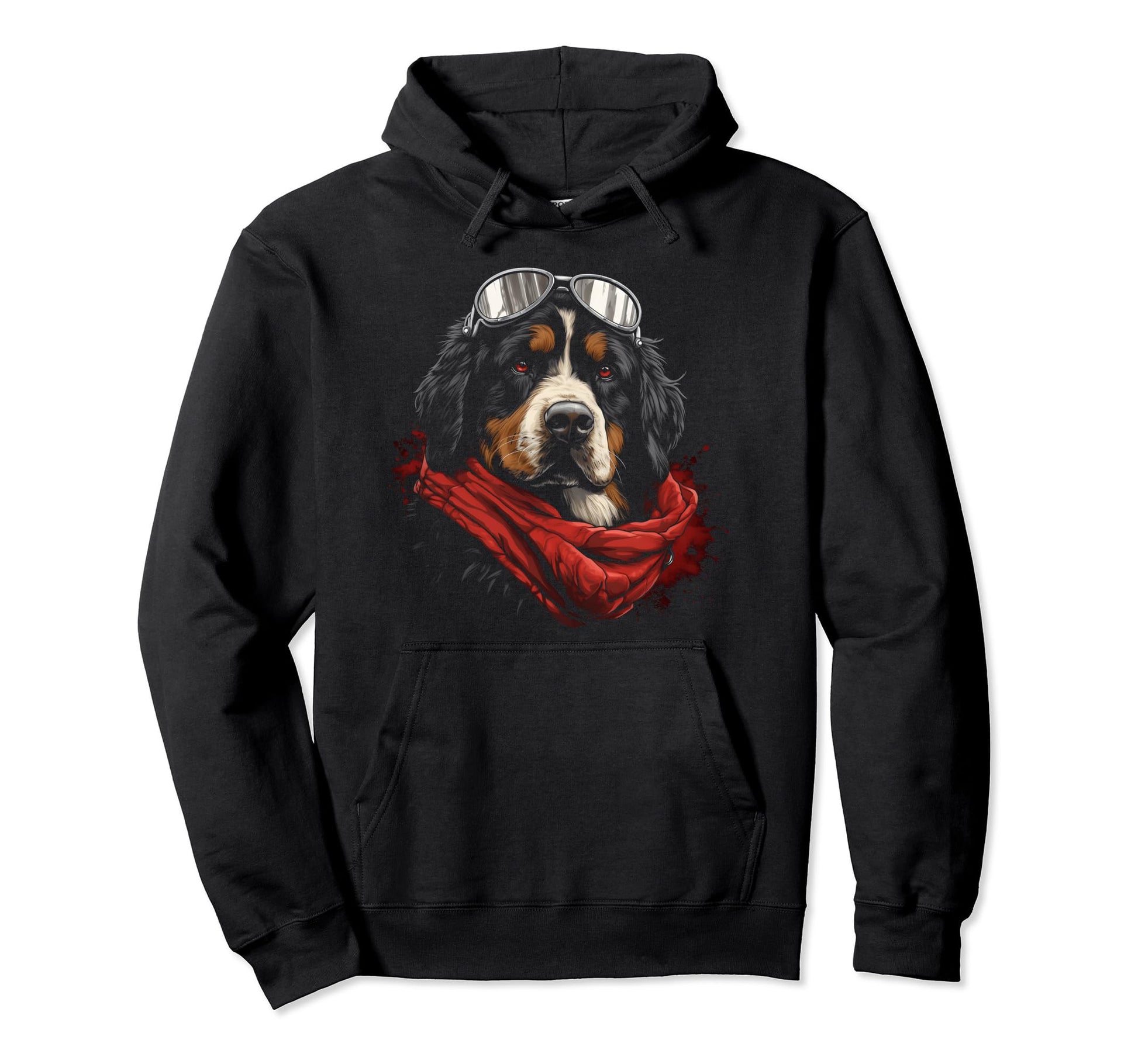 Motorcycle Dad Biker Bernese Mountain Hoodie - Novelty Apparel for Adults - T-Shirt, Sweatshirt, Hoodie