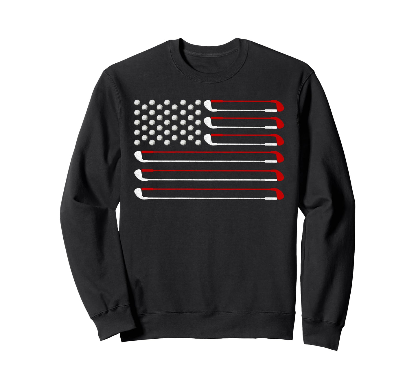 Us Flag Golf Golfer Golfing Dad Sweatshirt - Minimalist Print Men Women - T-Shirt, Sweatshirt, Hoodie