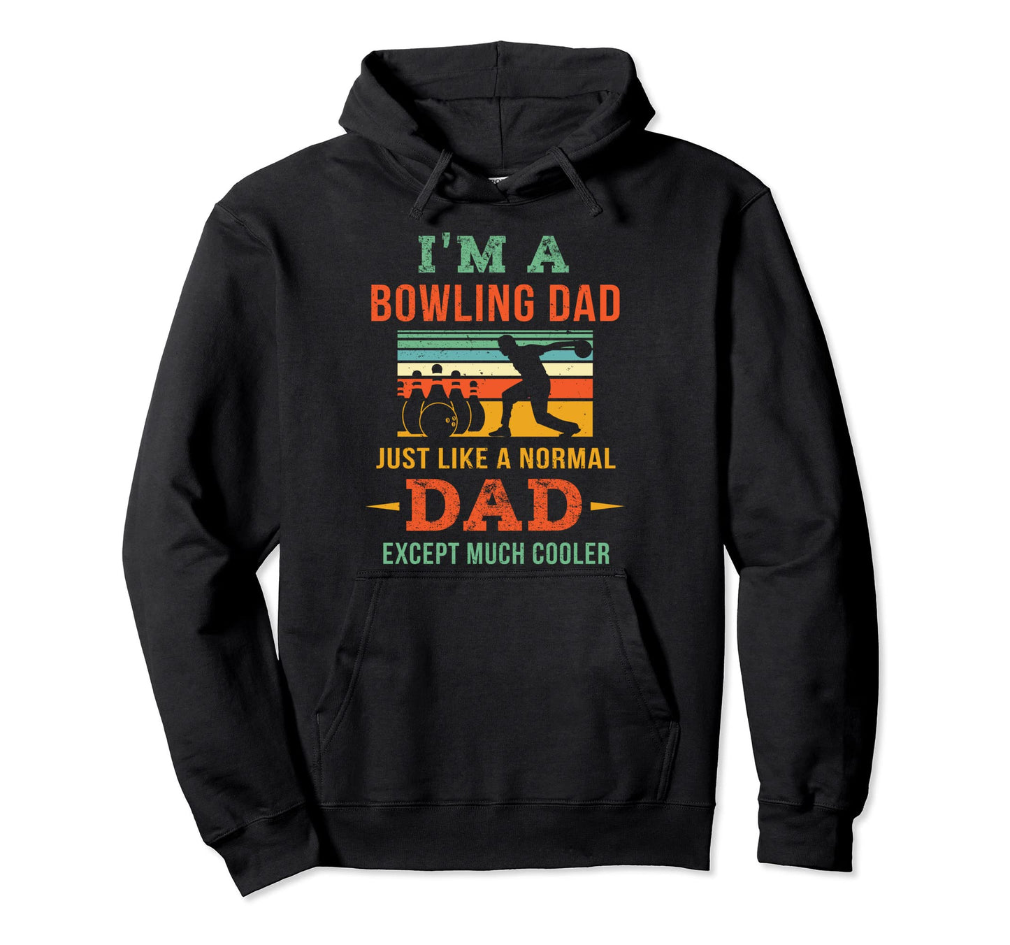 Bowling Lover Dad Gift Bowler Father Hoodie - Minimalist Print for Adults - T-Shirt, Sweatshirt, Hoodie