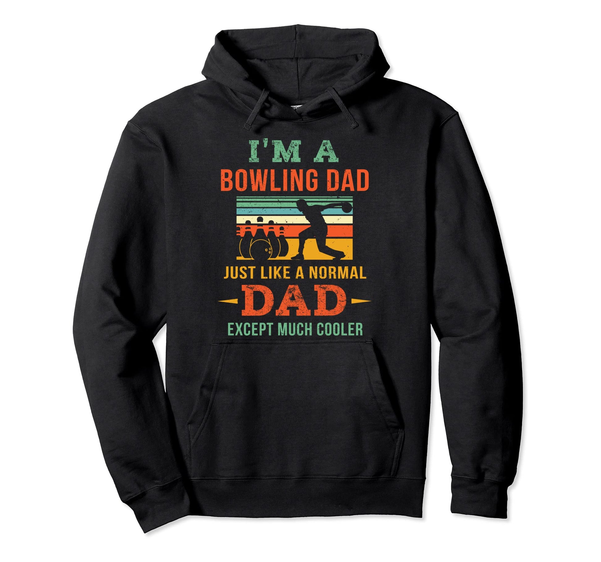 Bowling Lover Dad Gift Bowler Father Hoodie - Minimalist Print for Adults - T-Shirt, Sweatshirt, Hoodie