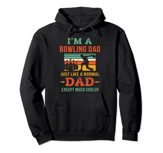 Bowling Lover Dad Gift Bowler Father Hoodie - Minimalist Print for Adults - T-Shirt, Sweatshirt, Hoodie