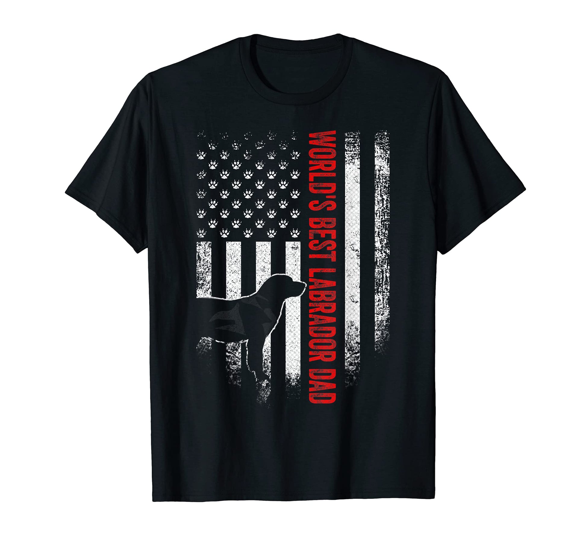American Flag Worlds Best Labrador T-Shirt - Minimalist Print for Adults - T-Shirt, Sweatshirt, Hoodie