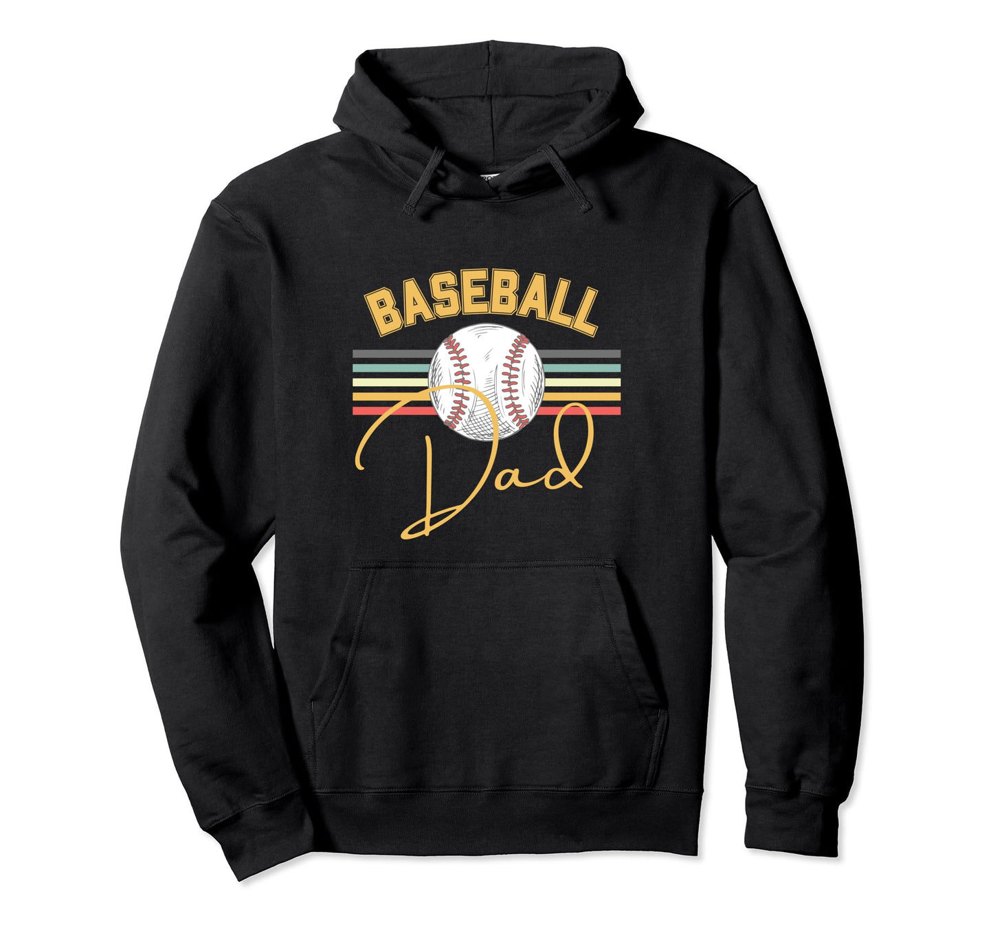 Baseball Dad Fun Hoodie - Casual Everyday Wear Men Women - T-Shirt, Sweatshirt, Hoodie