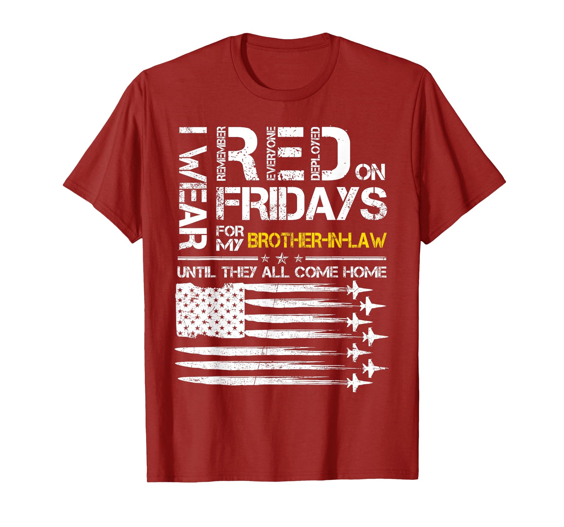 I Wear Red Friday My Brother Law Air T-Shirt - Aesthetic Graphic Men Women - T-Shirt, Sweatshirt, Hoodie