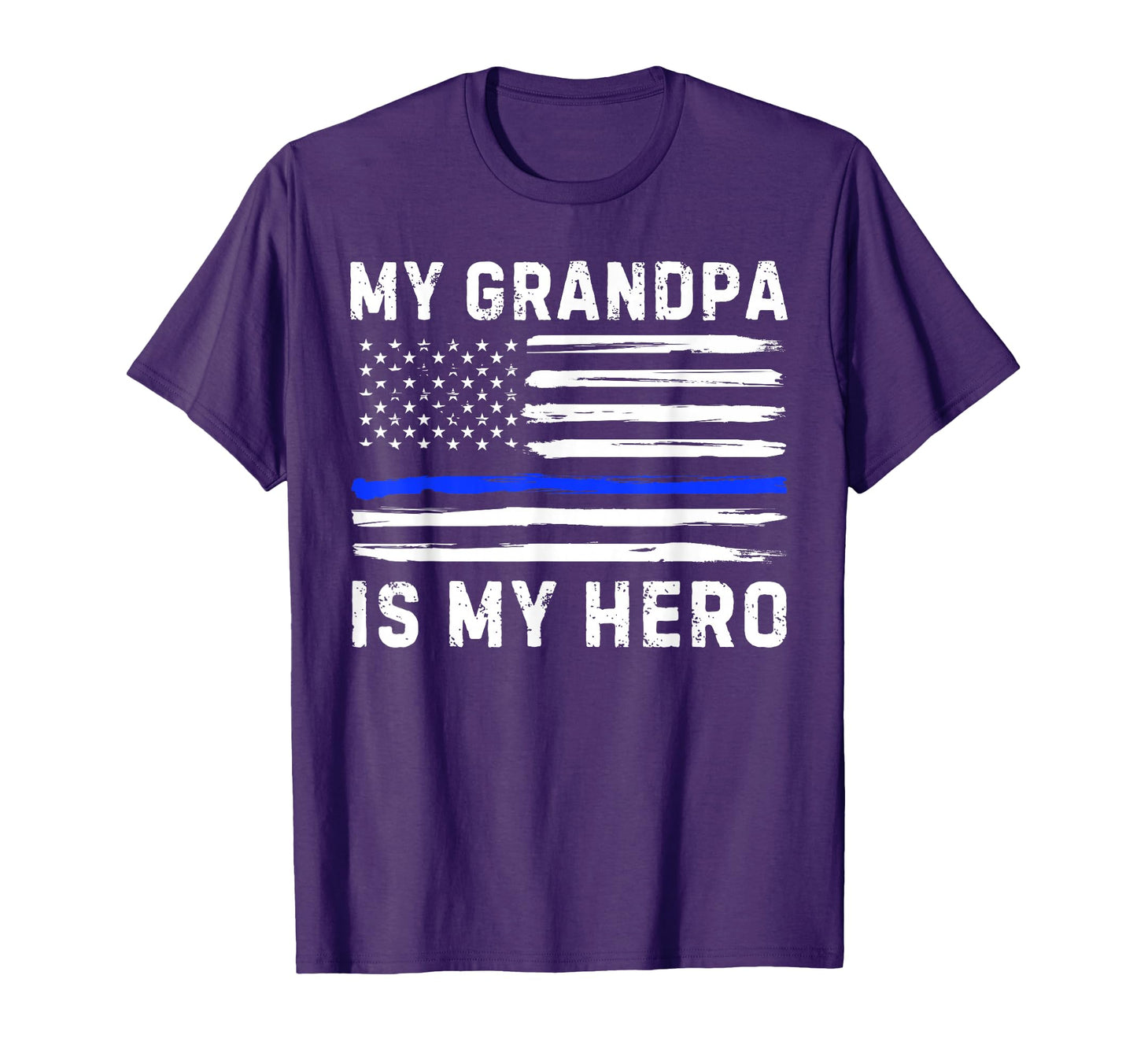 My Grandpa Is My Hero Police Officer T-Shirt - Graphic Print for Adults - T-Shirt, Sweatshirt, Hoodie