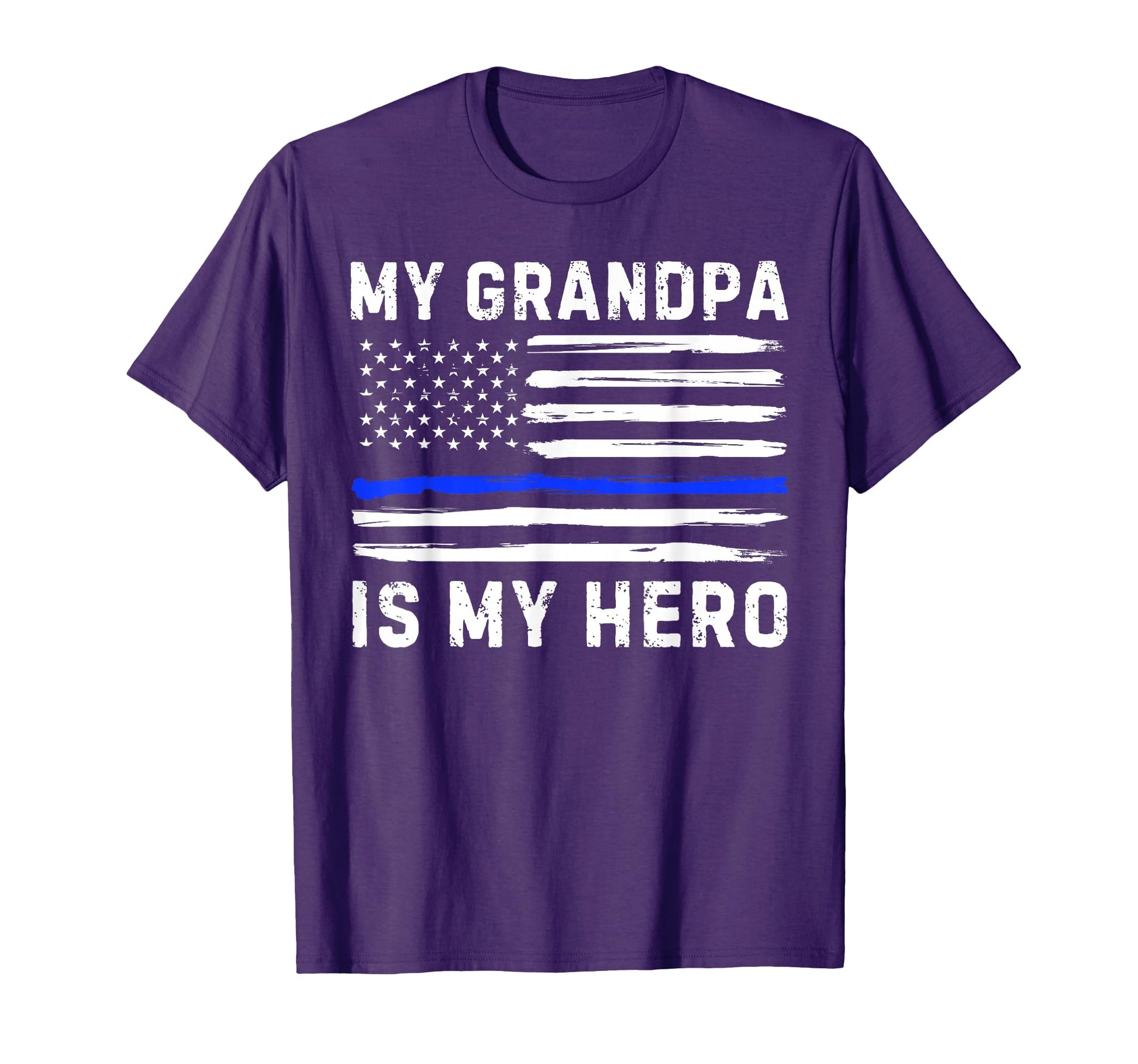 My Grandpa Is My Hero Police Officer T-Shirt - Graphic Print for Adults - T-Shirt, Sweatshirt, Hoodie
