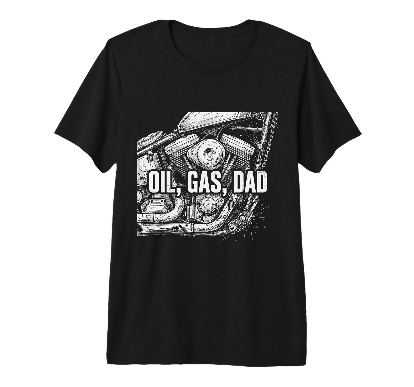 Mens Garage Motorcycle Papa Rider Biker T-Shirt - Unique Graphic Unisex - T-Shirt, Sweatshirt, Hoodie