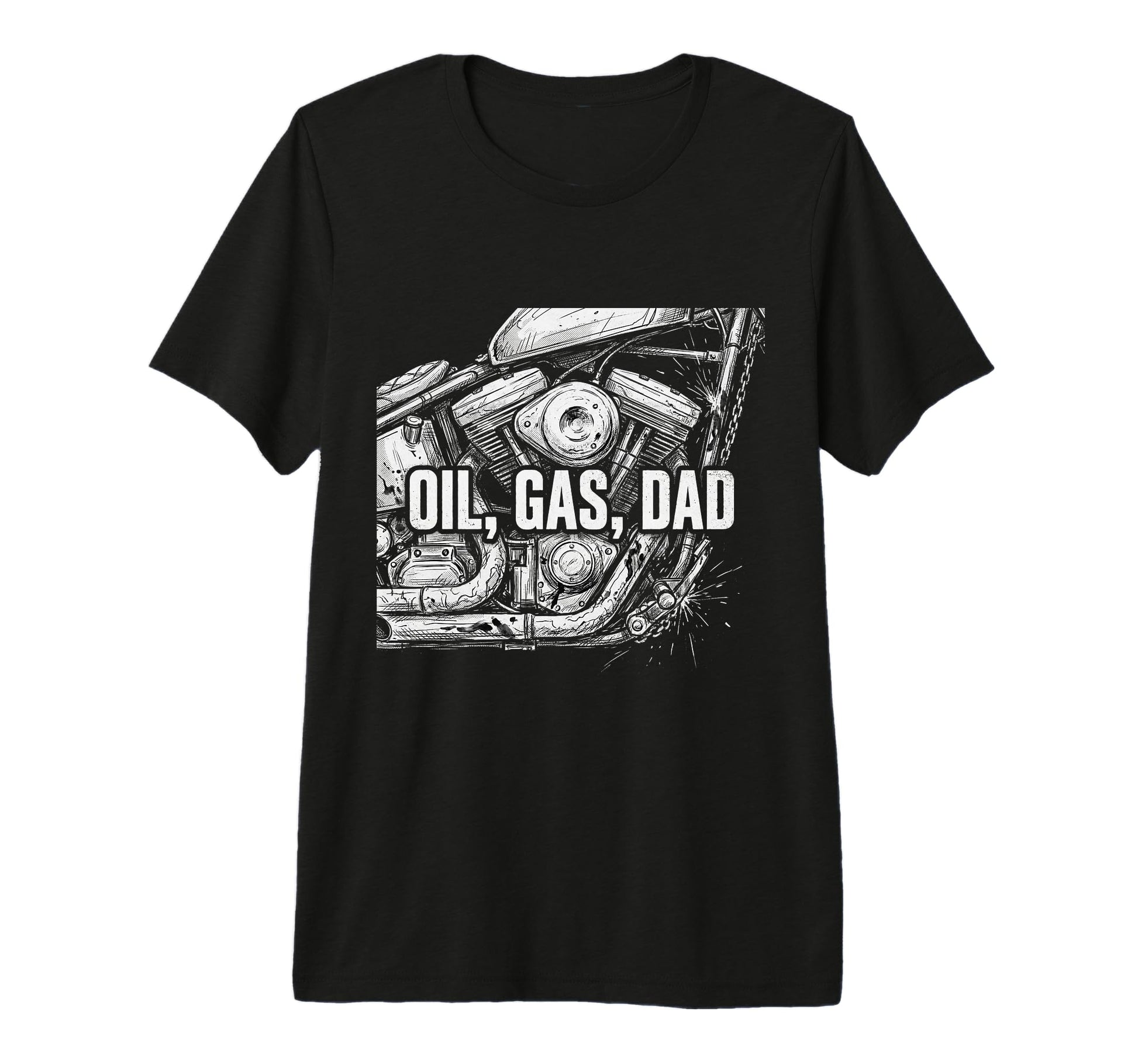 Mens Garage Motorcycle Papa Rider Biker T-Shirt - Unique Graphic Unisex - T-Shirt, Sweatshirt, Hoodie