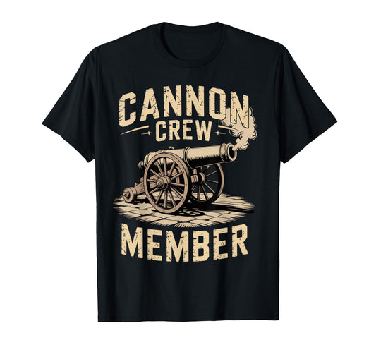 Cannon Crew Member Military Dad Funny T-Shirt - Novelty Apparel for Adults - T-Shirt, Sweatshirt, Hoodie