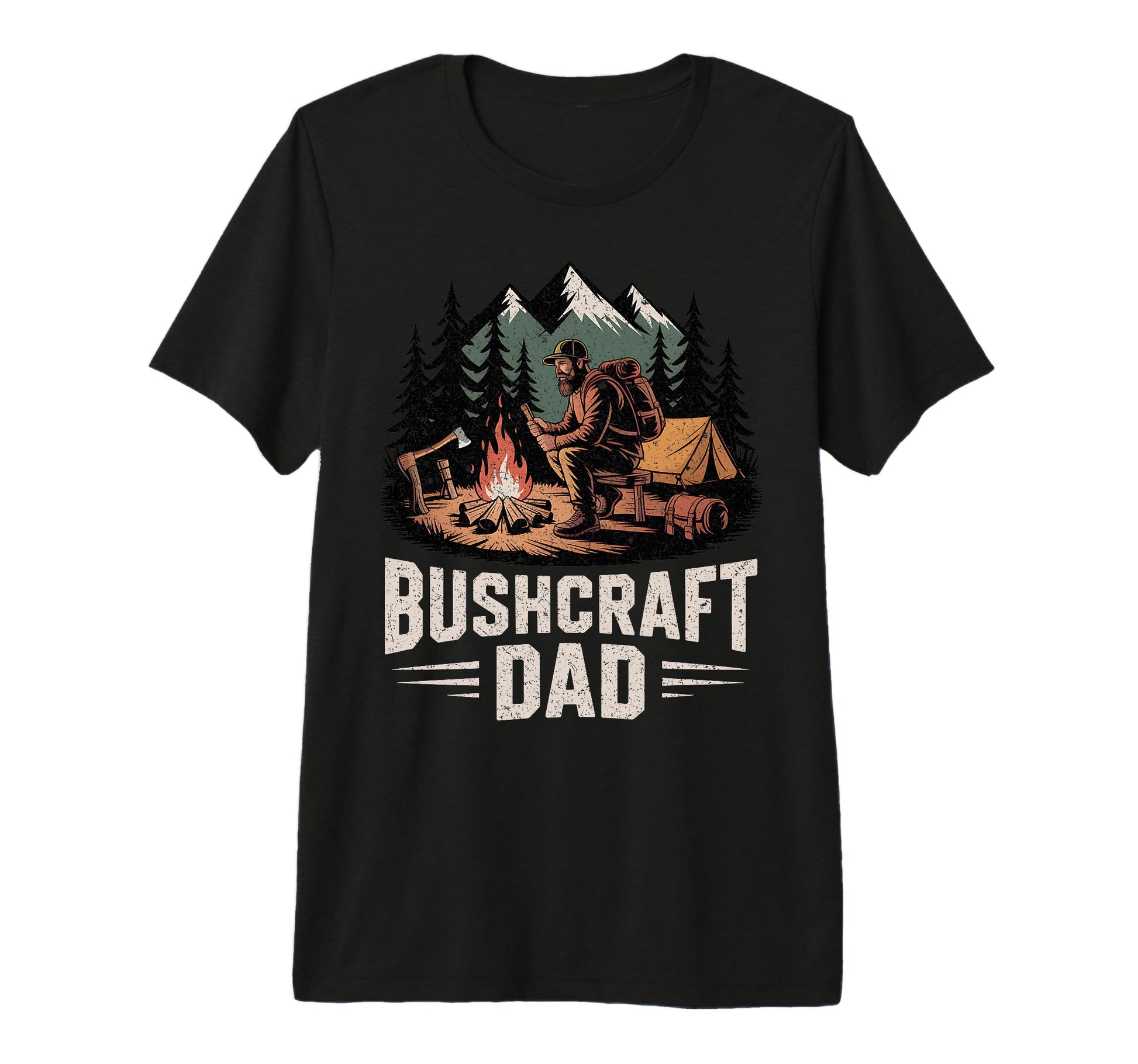 Mens Bushcraft Dad Camping Outdoor T-Shirt - Streetwear Style Men Women - T-Shirt, Sweatshirt, Hoodie