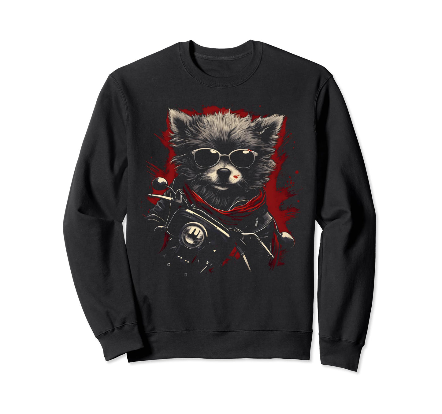 Motorcycle Dad Biker Dog Funny Sweatshirt - Fun Novelty Design Unisex - T-Shirt, Sweatshirt, Hoodie