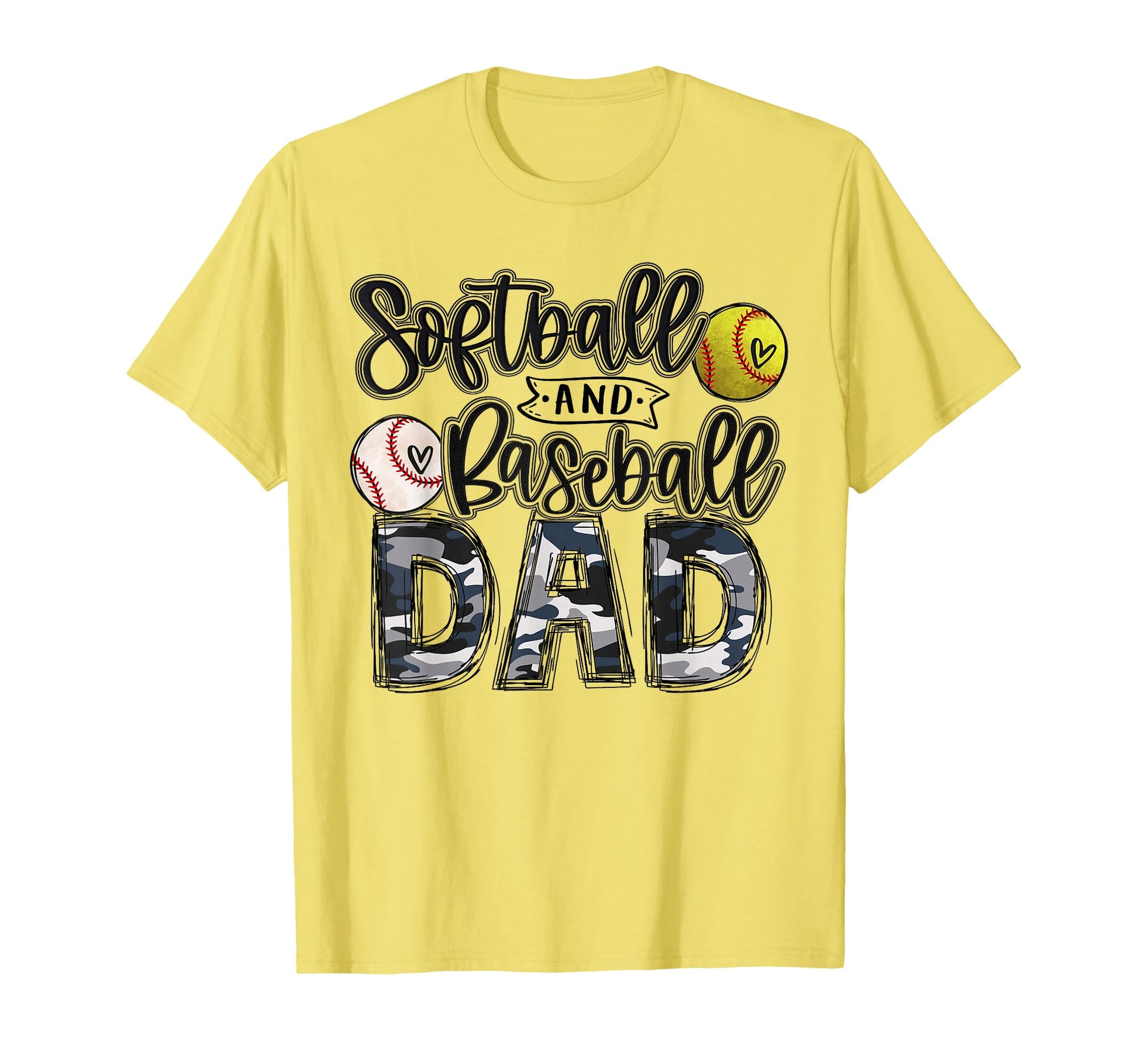 Baseball And Softball Dad Both Softball T-Shirt - Trendy Graphic Men Women - T-Shirt, Sweatshirt, Hoodie