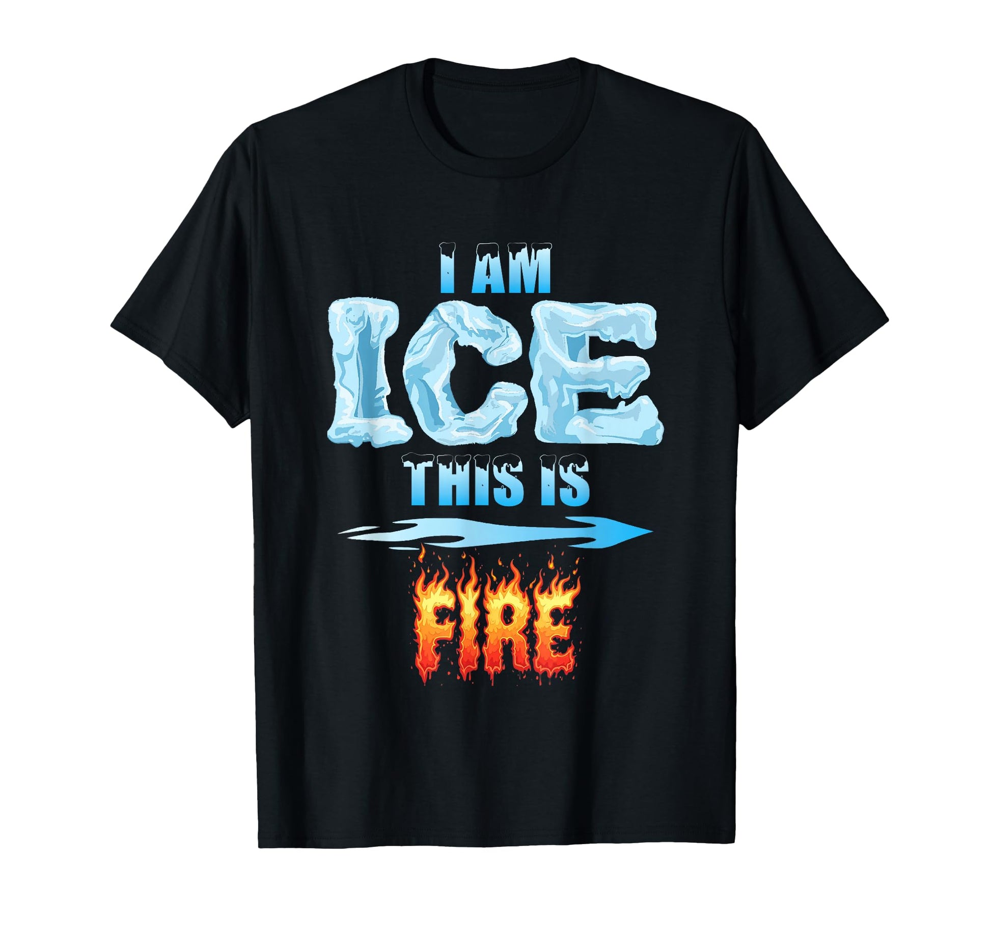 Funny Ice And Fire Costume Halloween T-Shirt - Unique Graphic for Adults - T-Shirt, Sweatshirt, Hoodie