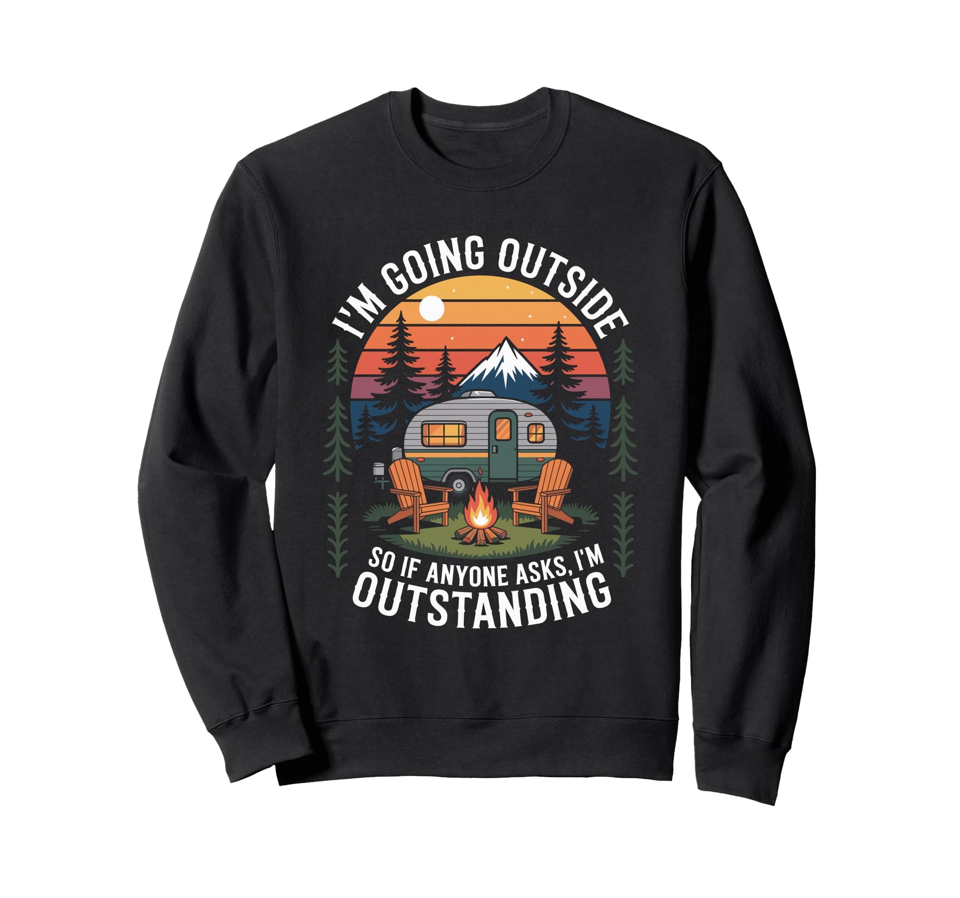 Camp Camping Father Outdoor Camper Sweatshirt - Novelty Apparel Men Women - T-Shirt, Sweatshirt, Hoodie