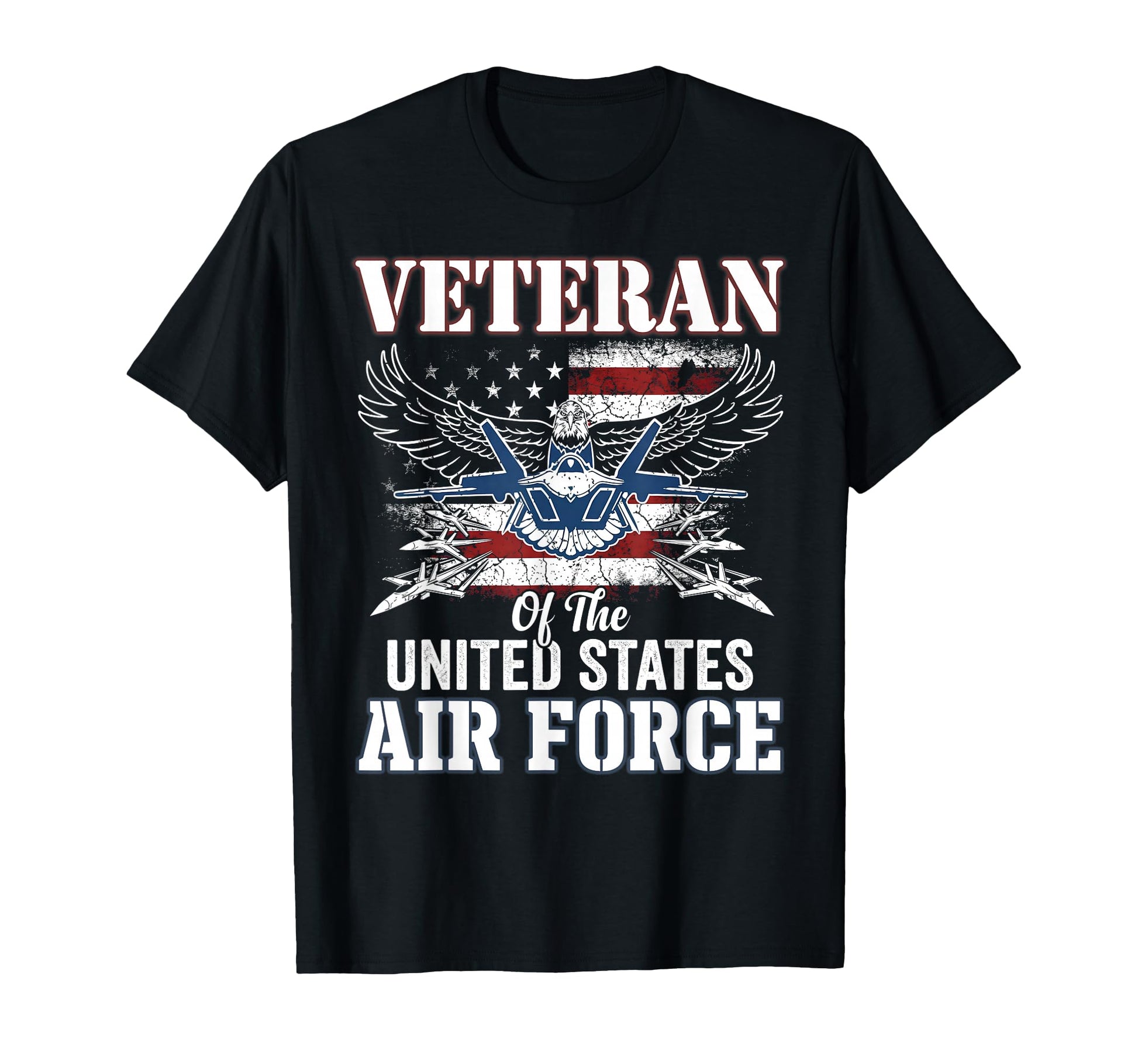 Proud Us Air Force Veteran Usa Flag T-Shirt - Graphic Print for Adults - T-Shirt, Sweatshirt, Hoodie