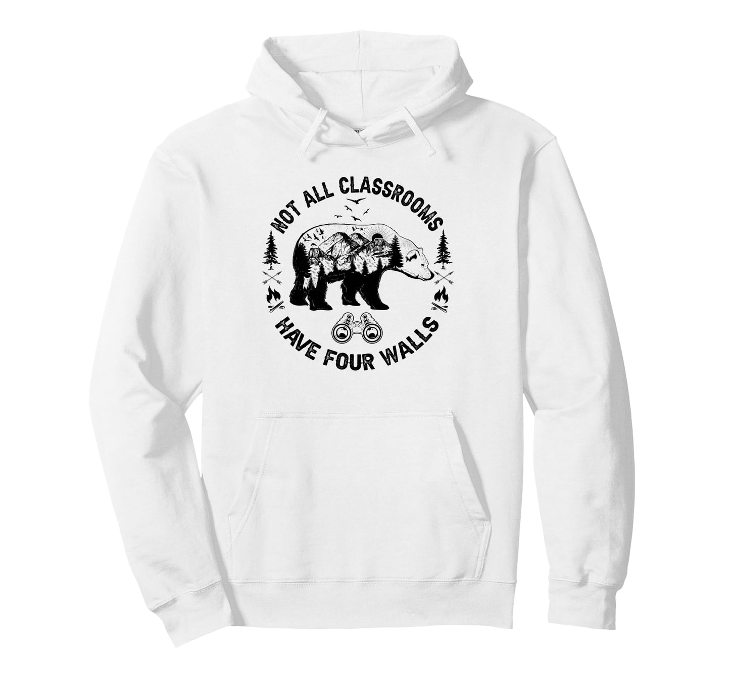Not All Classrooms Have Four Walls Hoodie - Graphic Print Men Women - T-Shirt, Sweatshirt, Hoodie