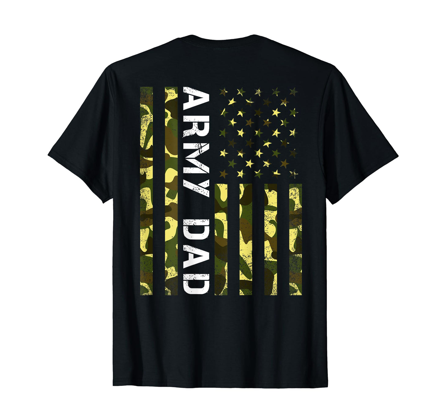 Army Dad Camou Usa American Flag T-Shirt - Novelty Apparel for Adults - T-Shirt, Sweatshirt, Hoodie