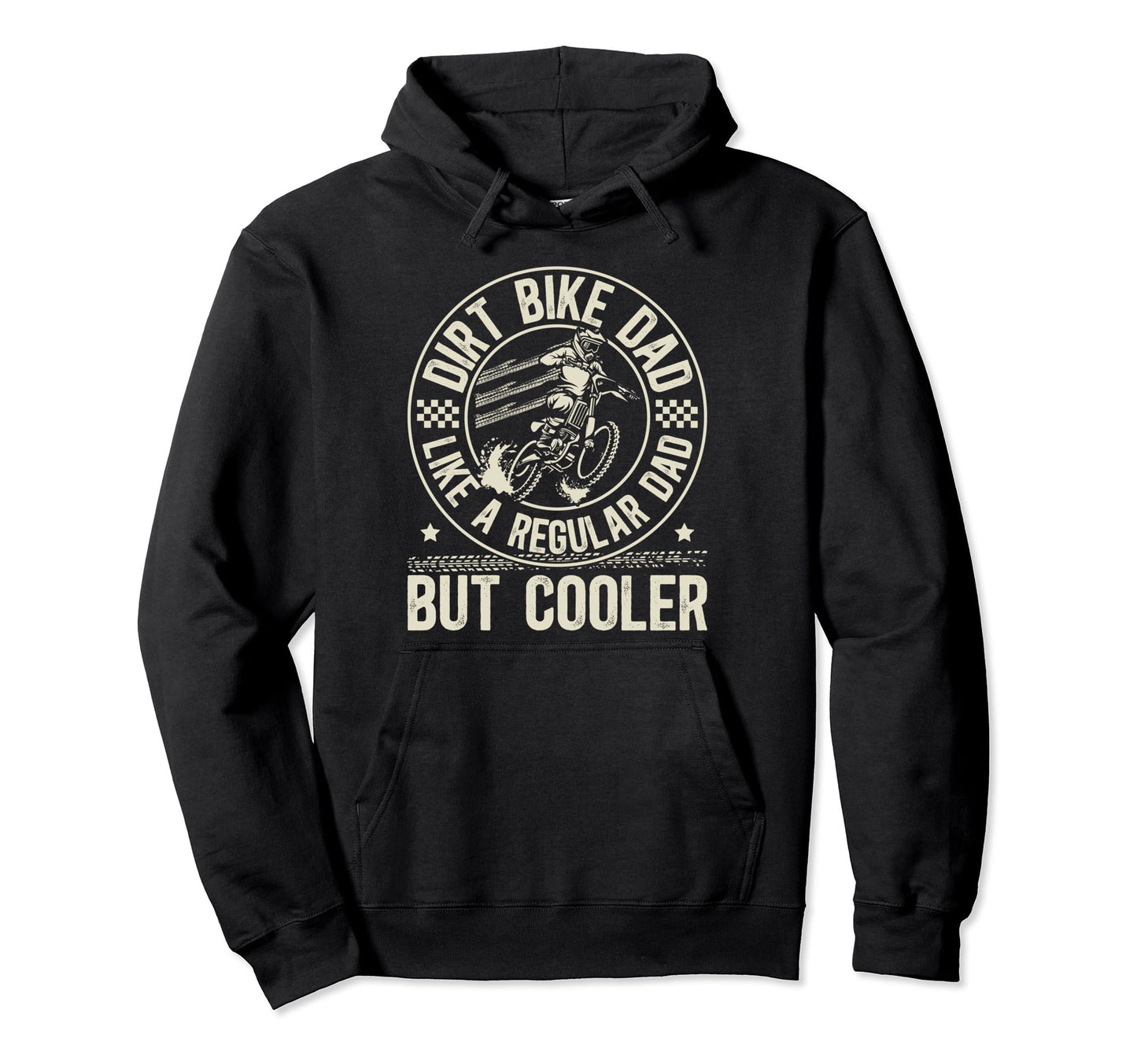 Dirt Bike Dad Dirt Biker Father Hoodie - Minimalist Print Men Women - T-Shirt, Sweatshirt, Hoodie