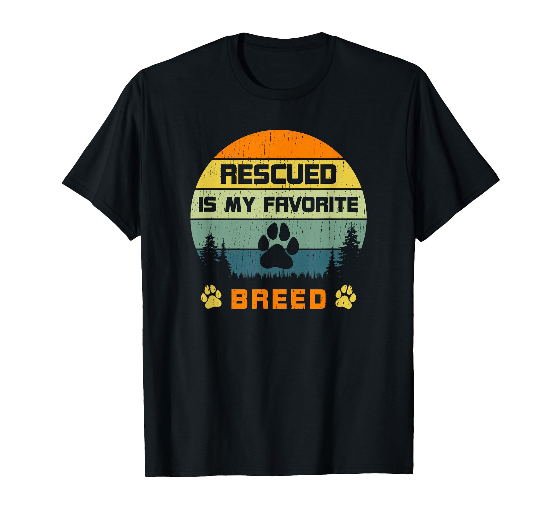 Love Dogs Rescue Rescued Is My T-Shirt - Fun Novelty Design Unisex - T-Shirt, Sweatshirt, Hoodie