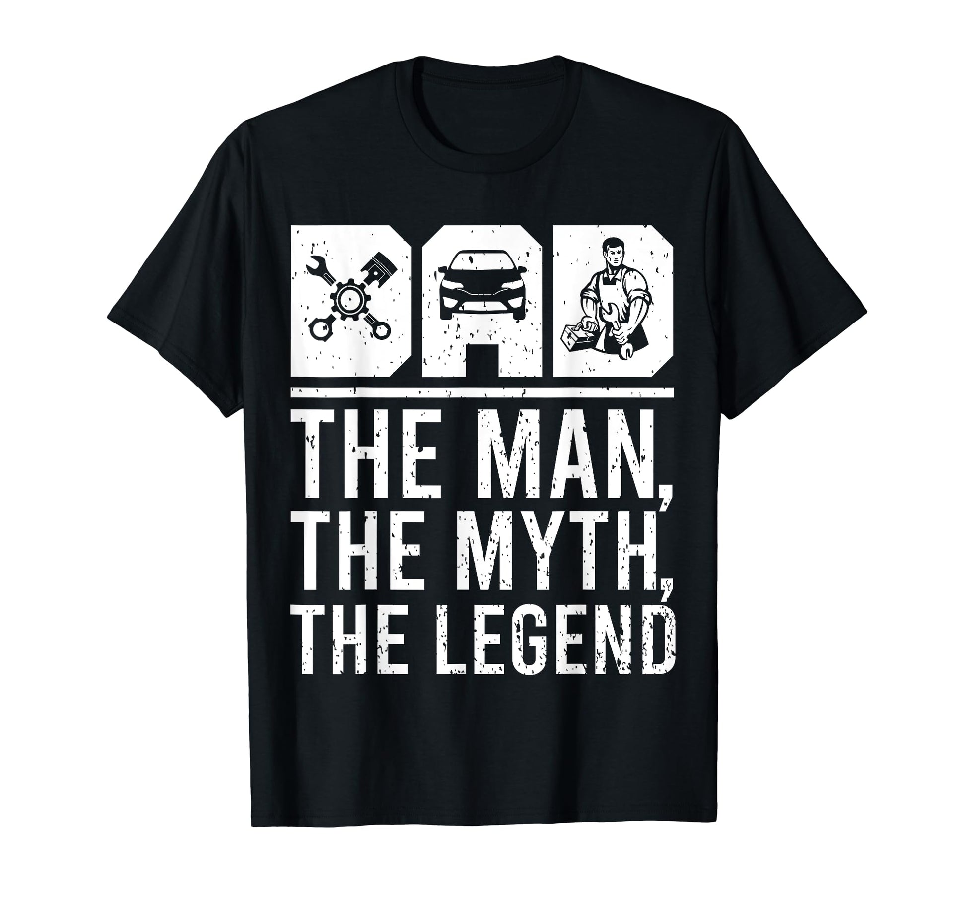 Dad Myth Legend Funny Car Mechanic T-Shirt - Aesthetic Graphic for Adults - T-Shirt, Sweatshirt, Hoodie