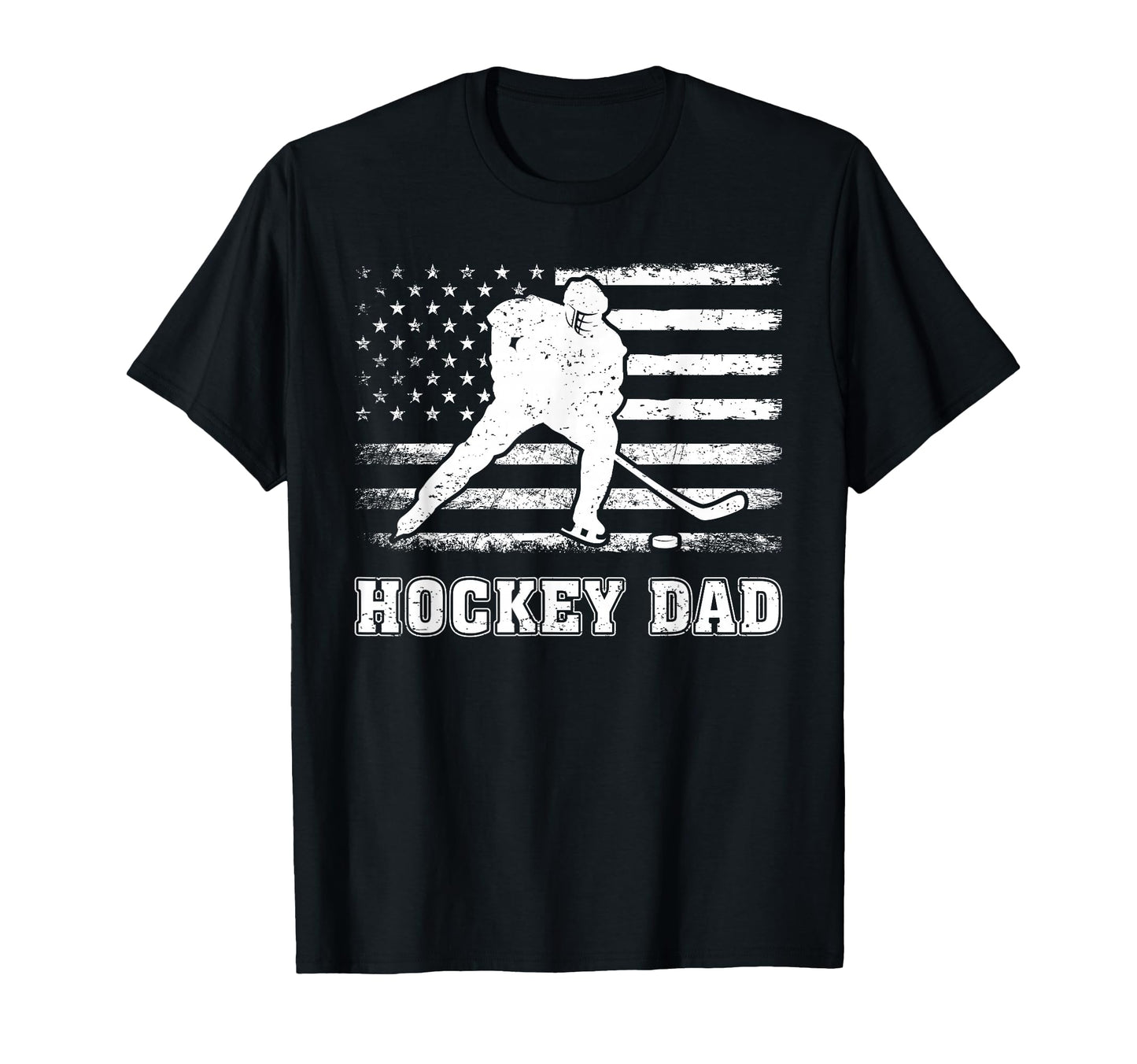 Usa American Flag Hockey Dad Fathers Day T-Shirt - Unique Graphic Men Women - T-Shirt, Sweatshirt, Hoodie