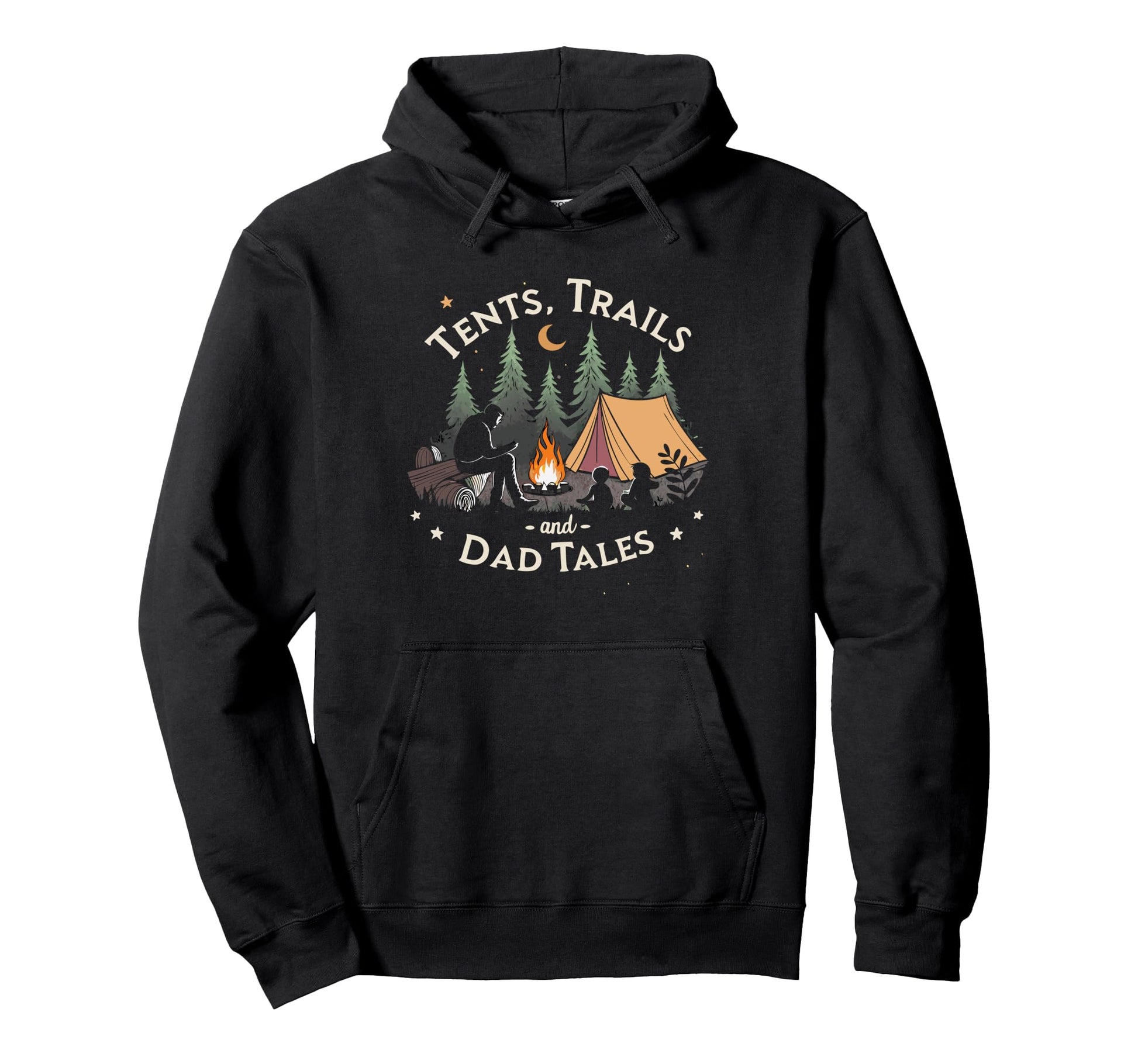 Camping Papa Tents Trails And Dad Hoodie - Streetwear Style for Adults - T-Shirt, Sweatshirt, Hoodie