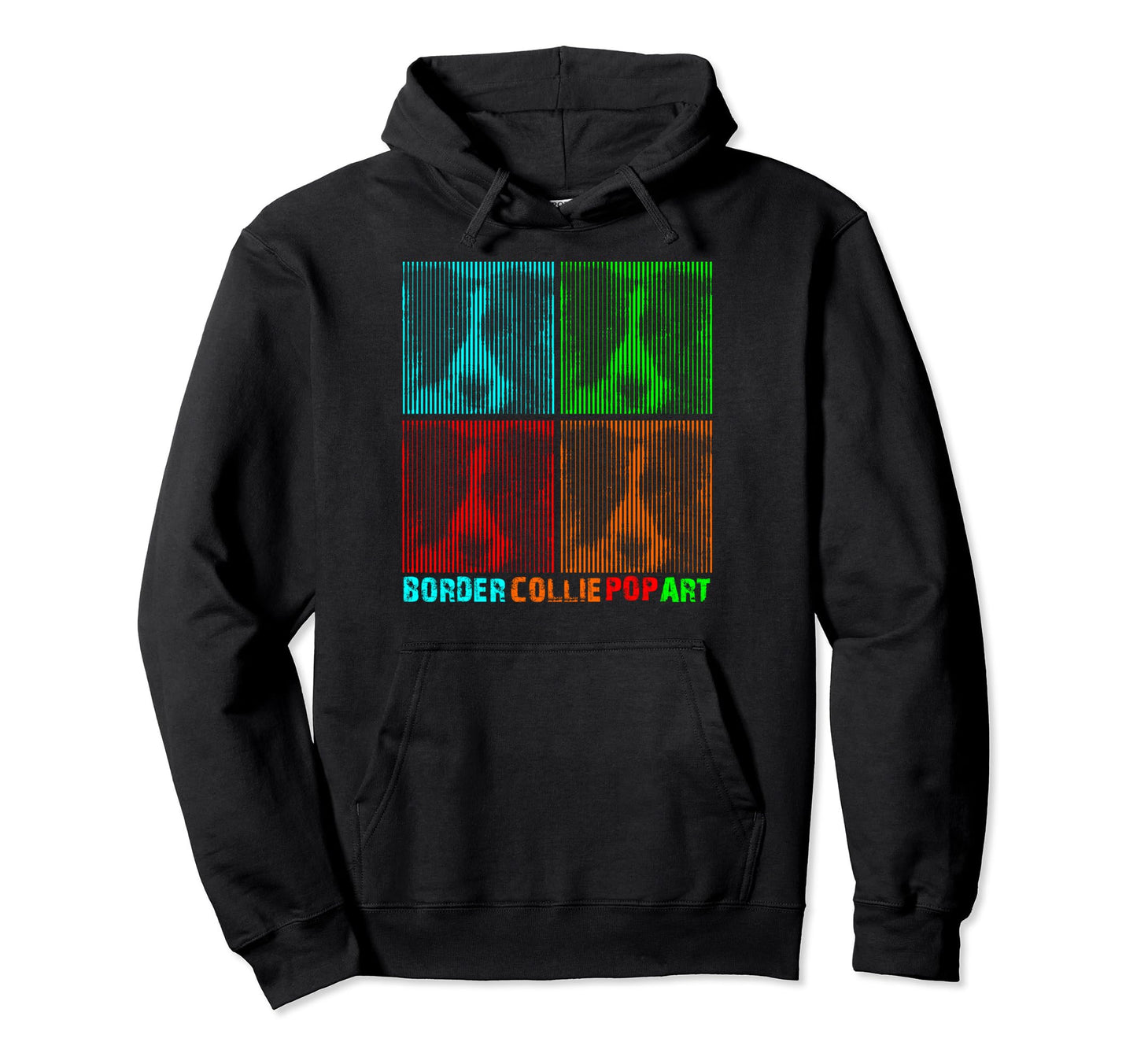 Border Collie Border Collie Pop Art Hoodie - Fun Novelty Design for Adults - T-Shirt, Sweatshirt, Hoodie