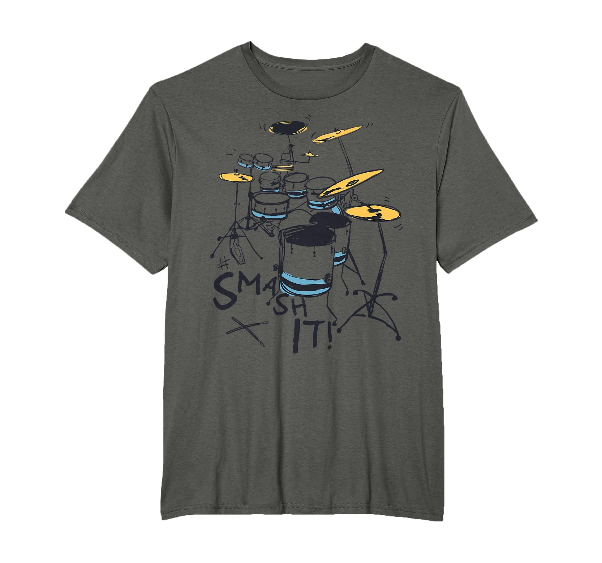 Drummer Smash It Rock Star Music T-Shirt - Trendy Graphic Men Women - T-Shirt, Sweatshirt, Hoodie