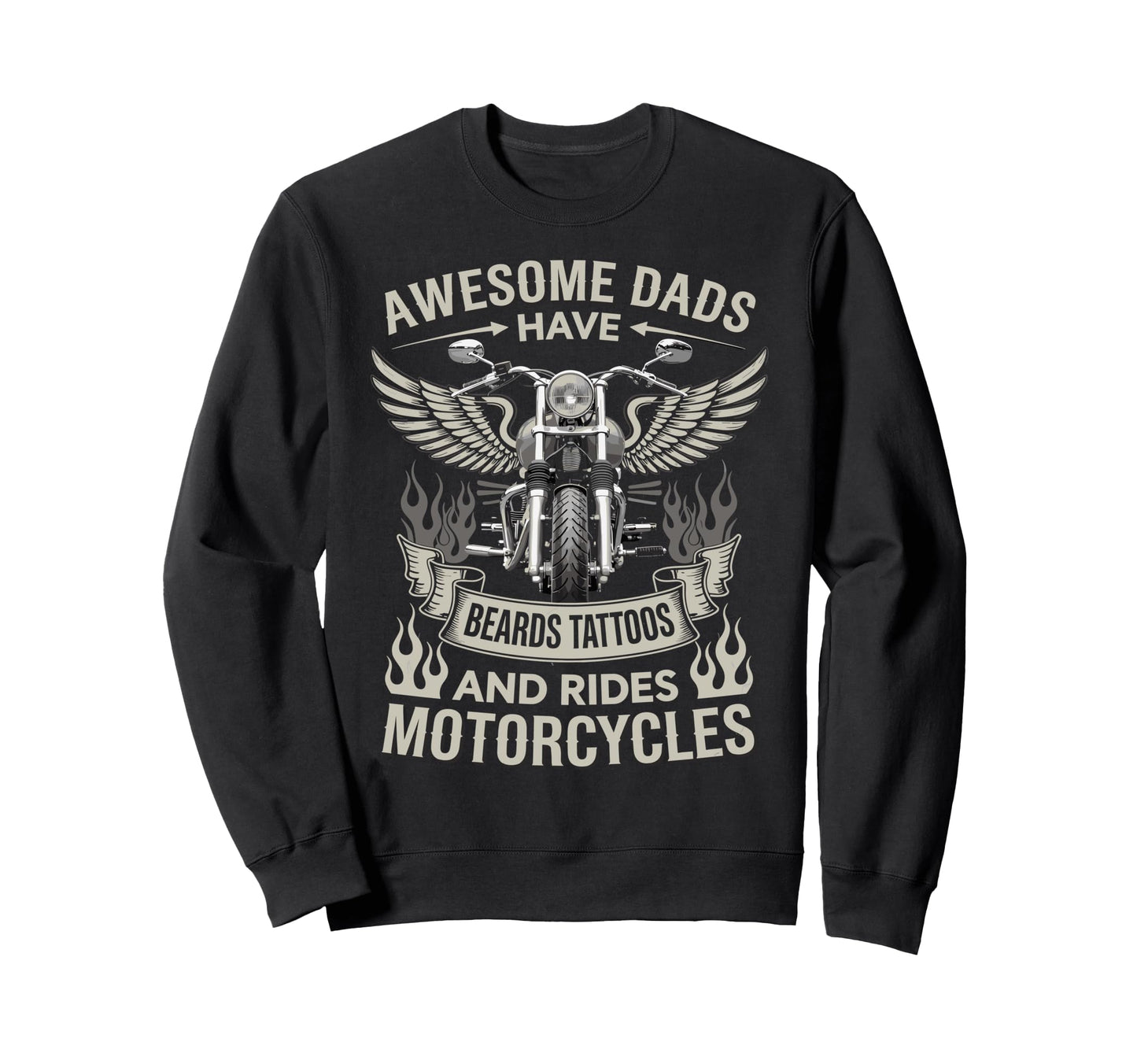 Dad Biker Funny Motorcycle Rider Sweatshirt - Fun Novelty Design Men Women - T-Shirt, Sweatshirt, Hoodie