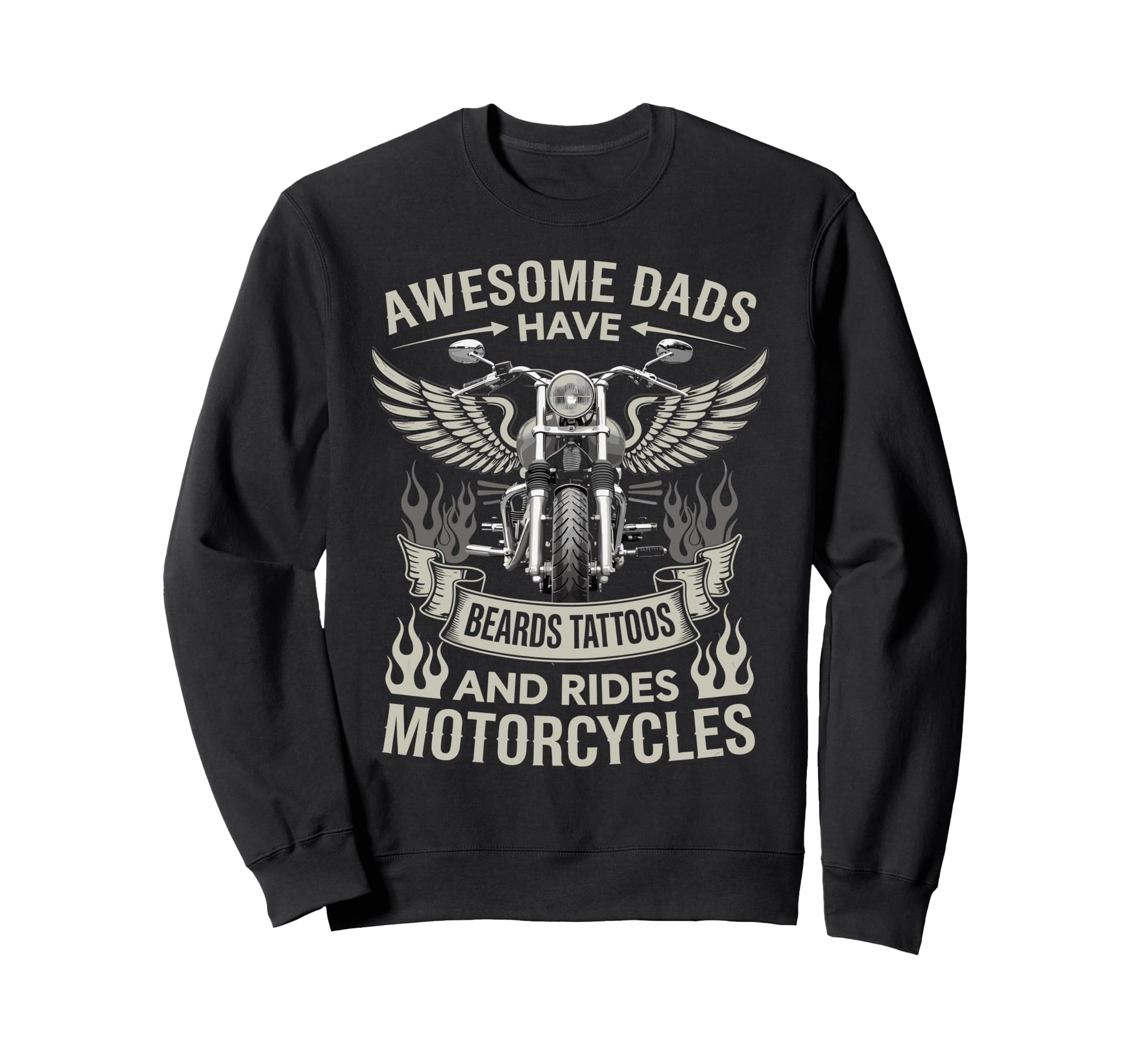 Dad Biker Funny Motorcycle Rider Sweatshirt - Fun Novelty Design Men Women - T-Shirt, Sweatshirt, Hoodie