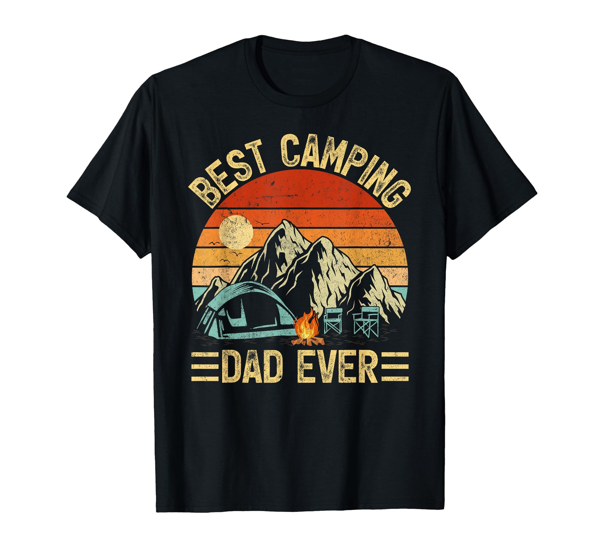 Best Camping Dad Ever Outdoors T-Shirt - Fun Novelty Design for Adults - T-Shirt, Sweatshirt, Hoodie