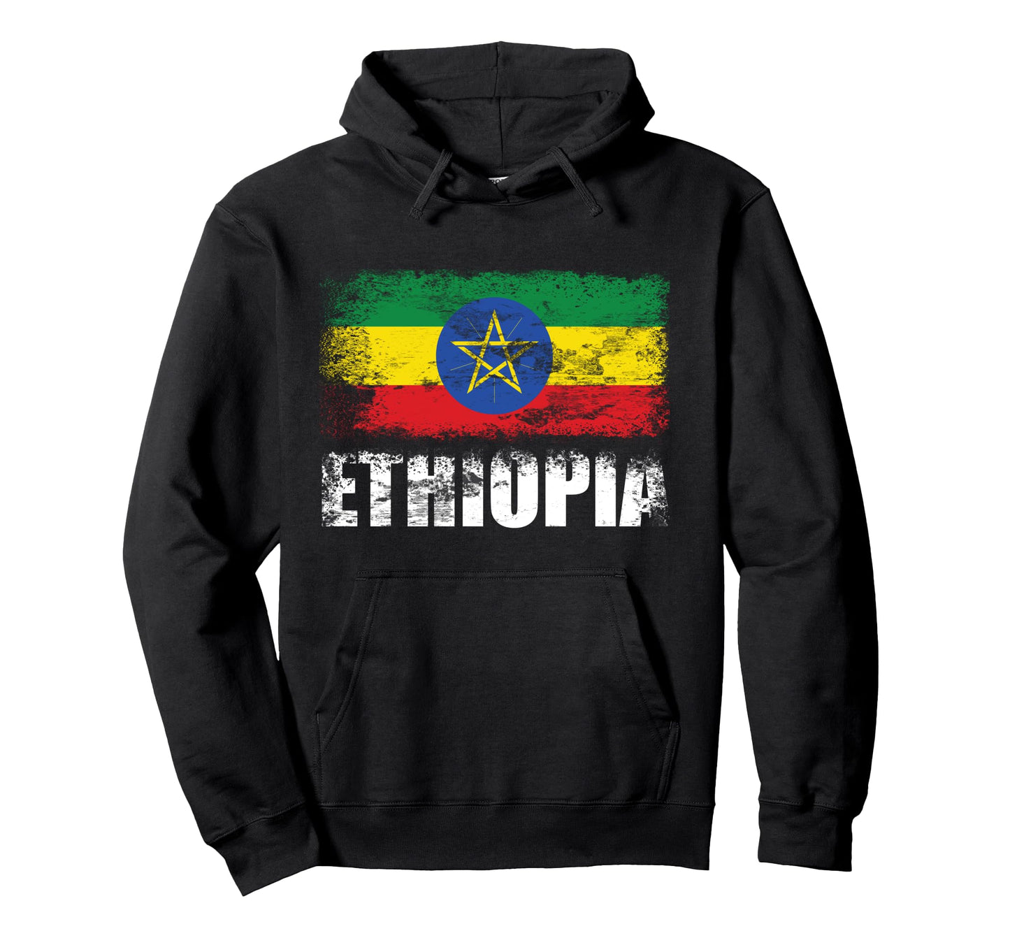 Ethiopia Flag Ethiopian Flag Hood Hoodie - Novelty Apparel Unisex - T-Shirt, Sweatshirt, Hoodie