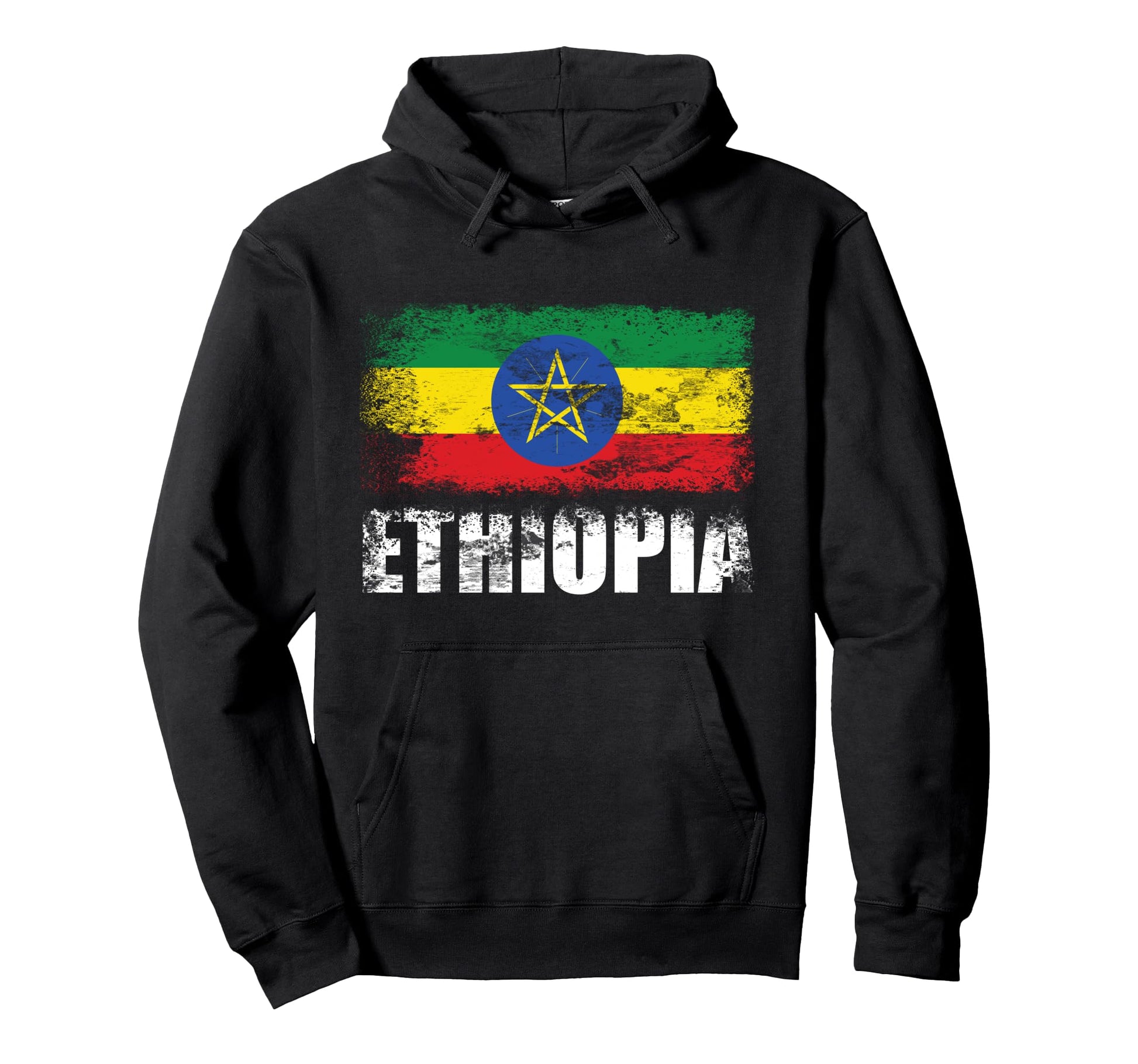 Ethiopia Flag Ethiopian Flag Hood Hoodie - Novelty Apparel Unisex - T-Shirt, Sweatshirt, Hoodie