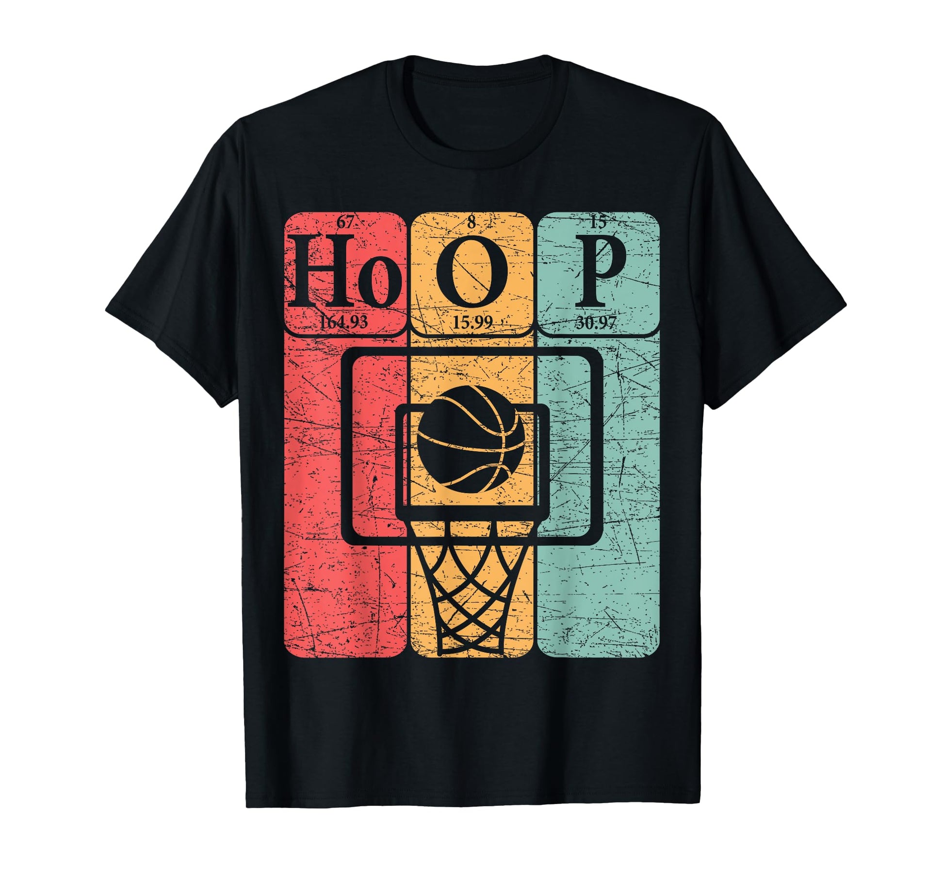 Basketball Periodic Table Elements T-Shirt - Aesthetic Graphic Unisex - T-Shirt, Sweatshirt, Hoodie