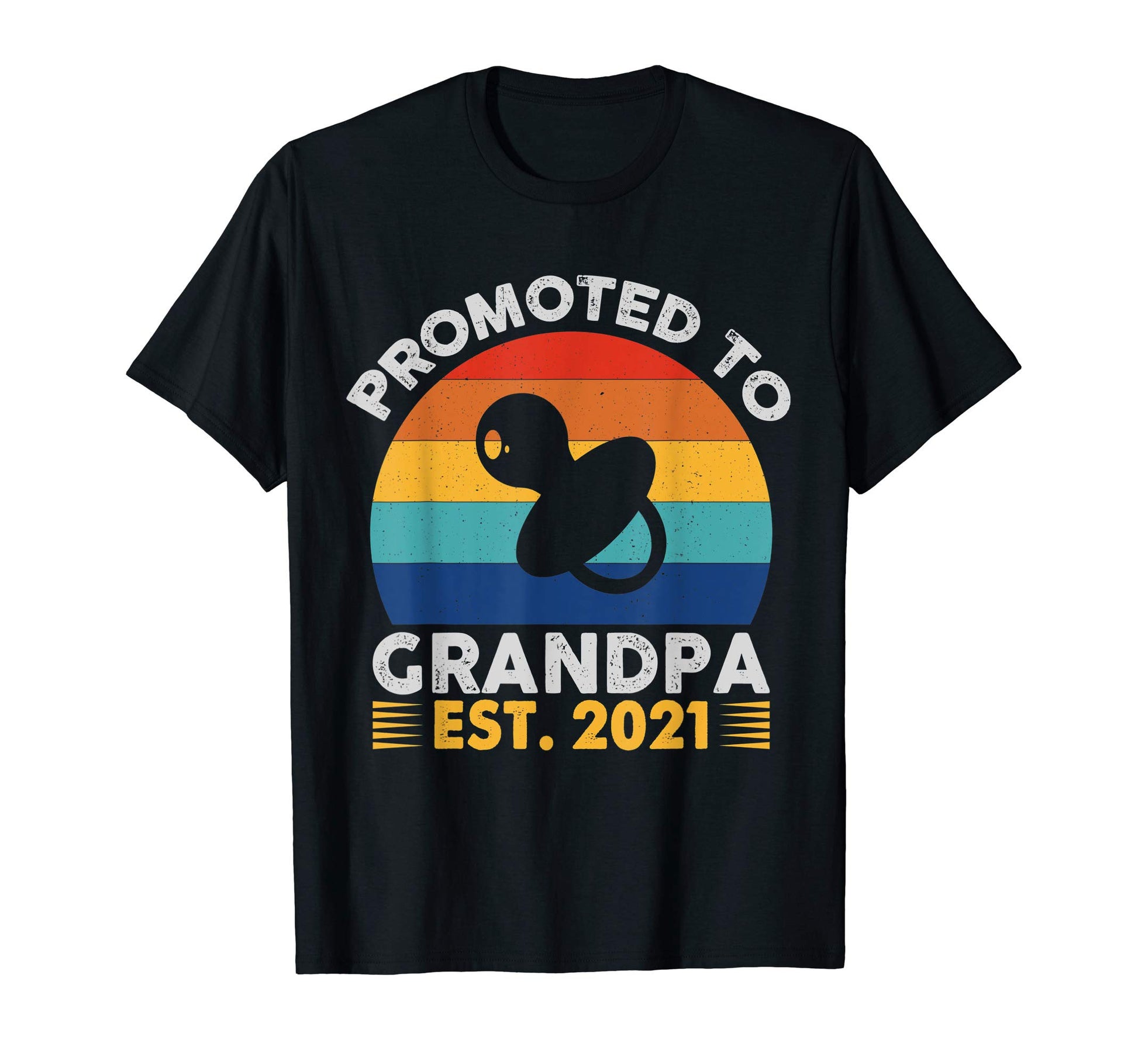 Mens First Time Grandpa Est 2021 T-Shirt - Custom Art Print for Adults - T-Shirt, Sweatshirt, Hoodie