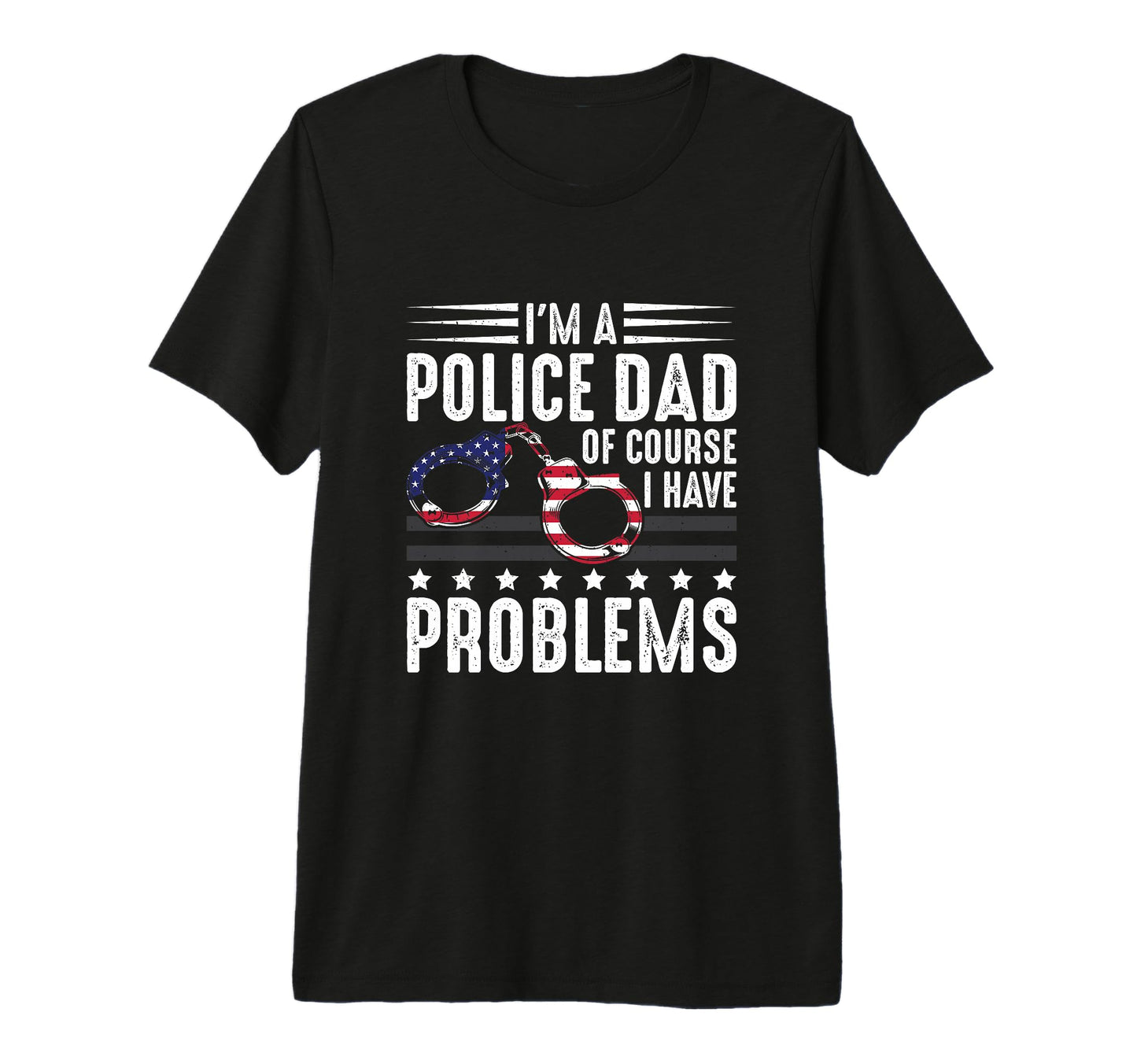 Mens Thin Blue Line Im Police Dad T-Shirt - Minimalist Print for Adults - T-Shirt, Sweatshirt, Hoodie